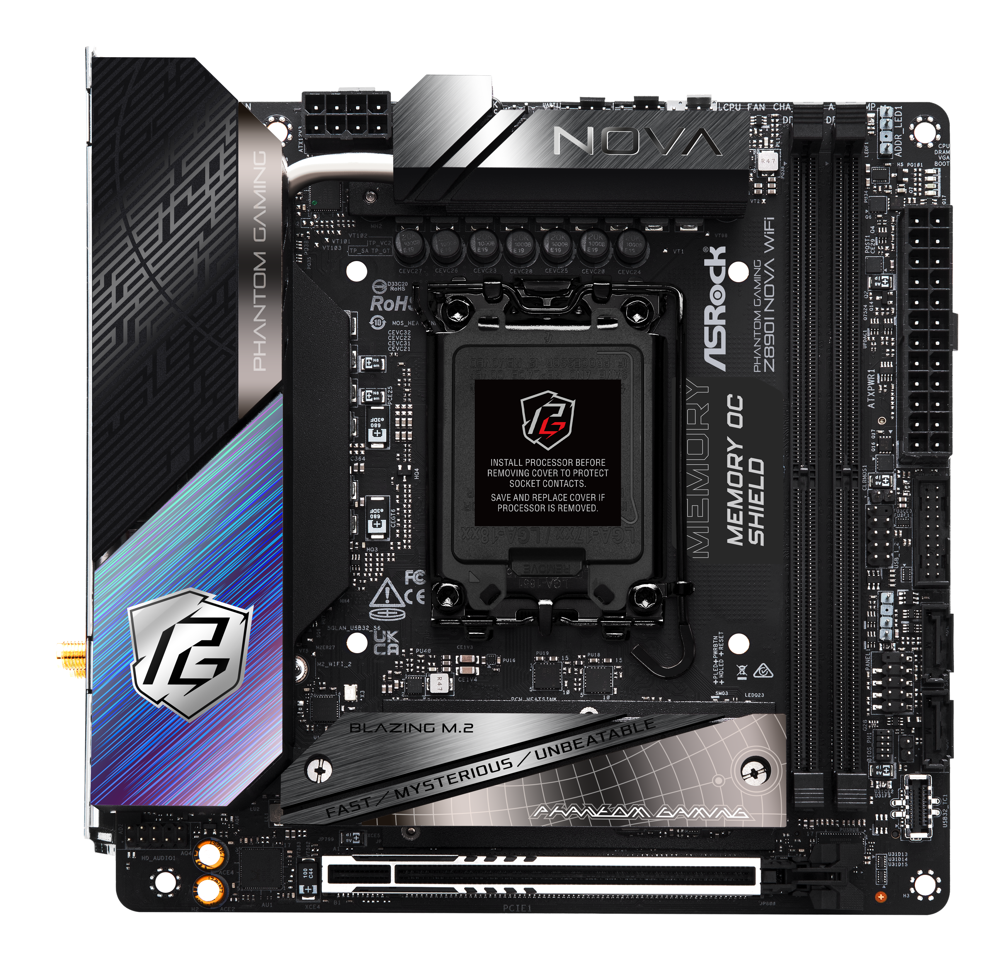 ASRock - Asrock Z890I Nova WIFI (LGA 1851) DDR5 Mini ITX Motherboard