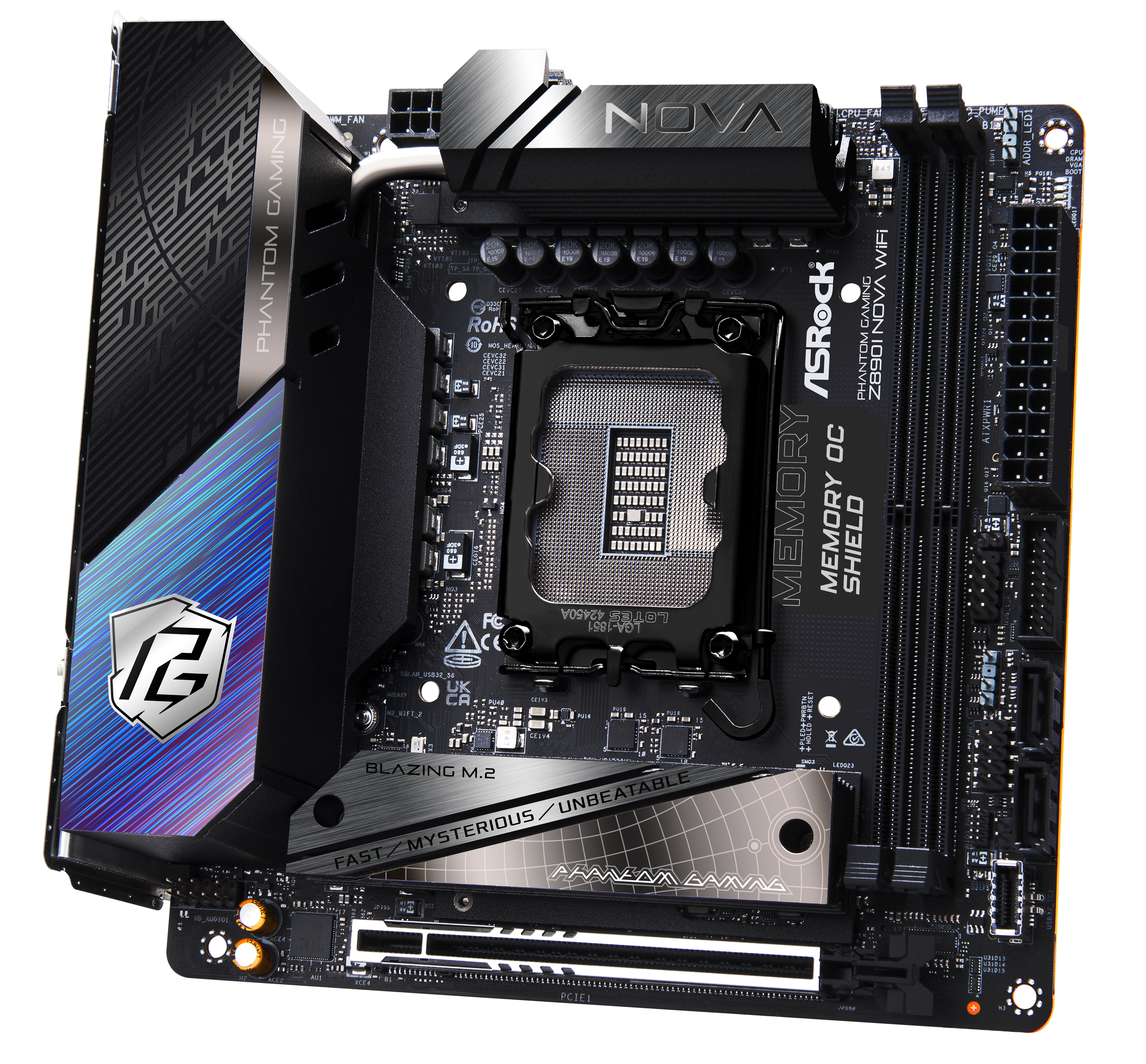 ASRock - Asrock Z890I Nova WIFI (LGA 1851) DDR5 Mini ITX Motherboard