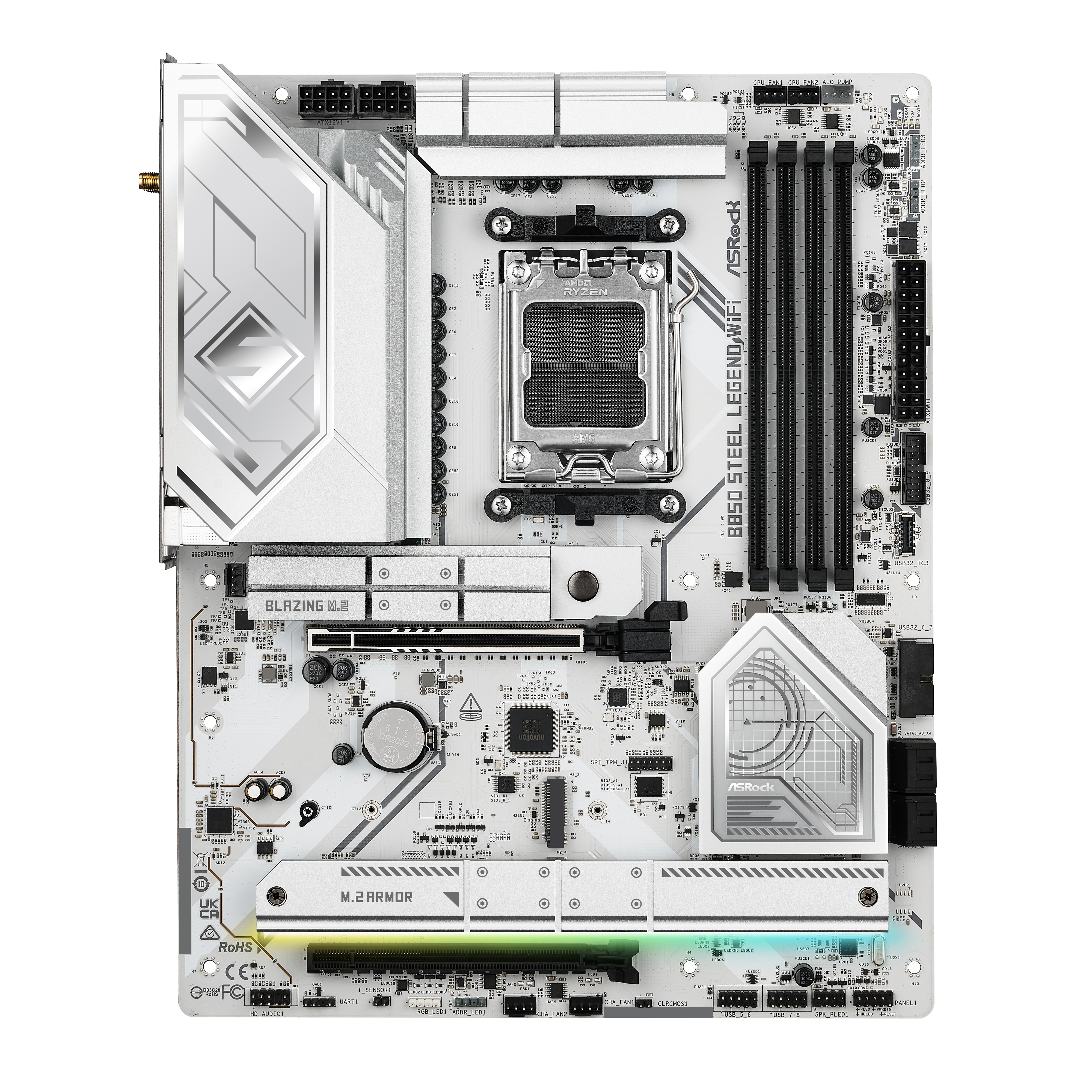 ASRock - Asrock B850 Steel Legend WiFi (Socket AM5) DDR5 ATX Motherboard