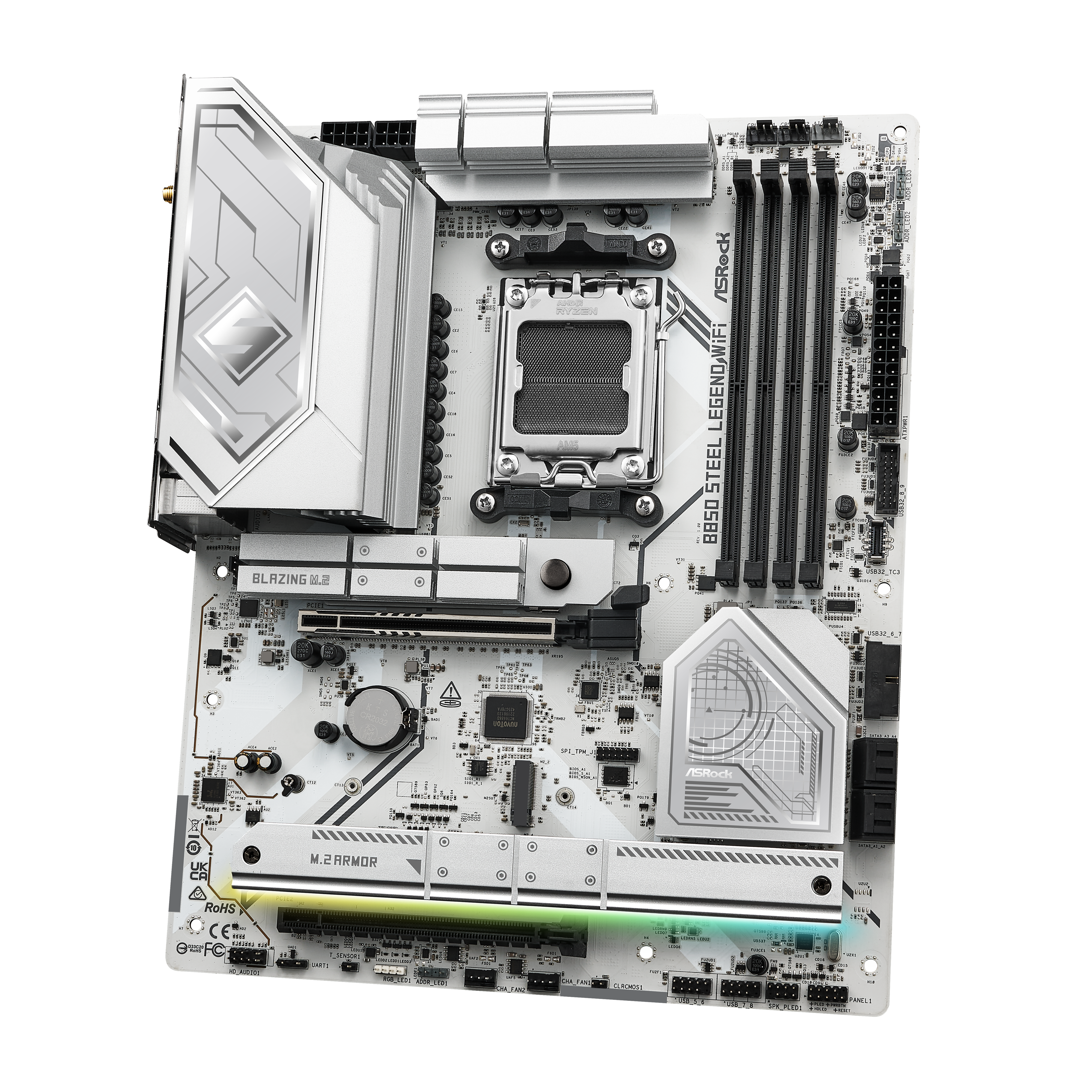 ASRock - Asrock B850 Steel Legend WiFi (Socket AM5) DDR5 ATX Motherboard