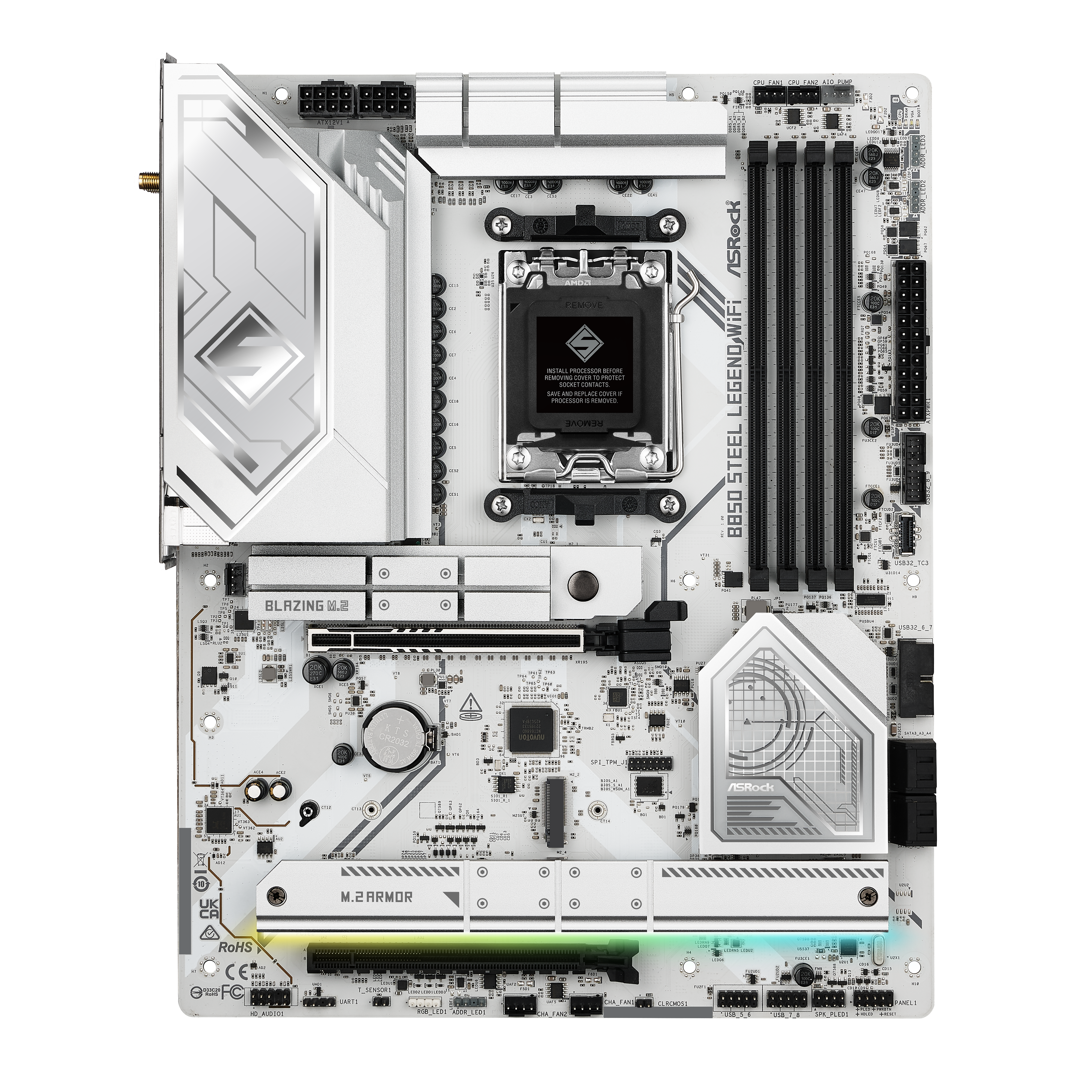 ASRock - Asrock B850 Steel Legend WiFi (Socket AM5) DDR5 ATX Motherboard