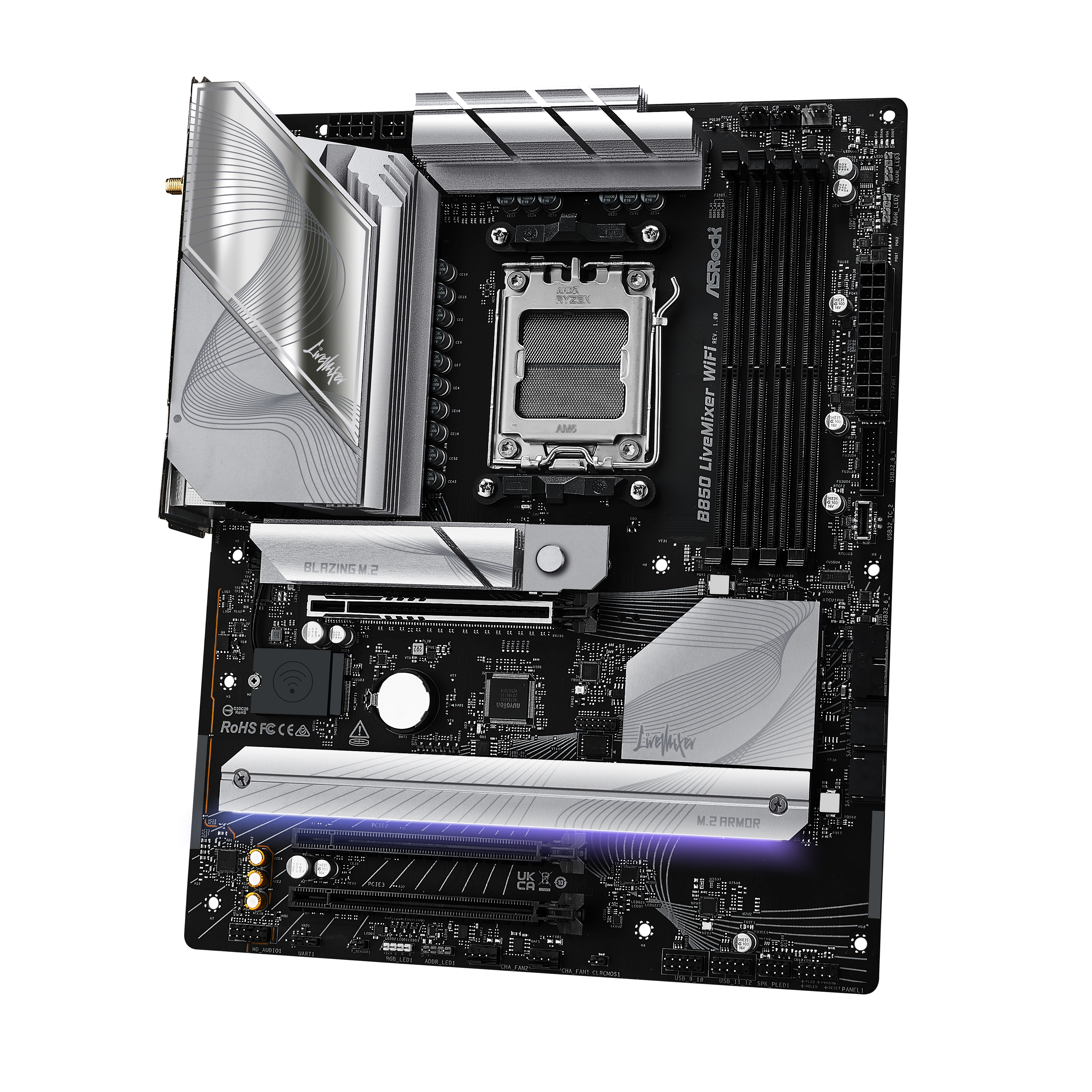 ASRock - Asrock B850 LiveMixer WiFi (Socket AM5) DDR5 ATX Motherboard