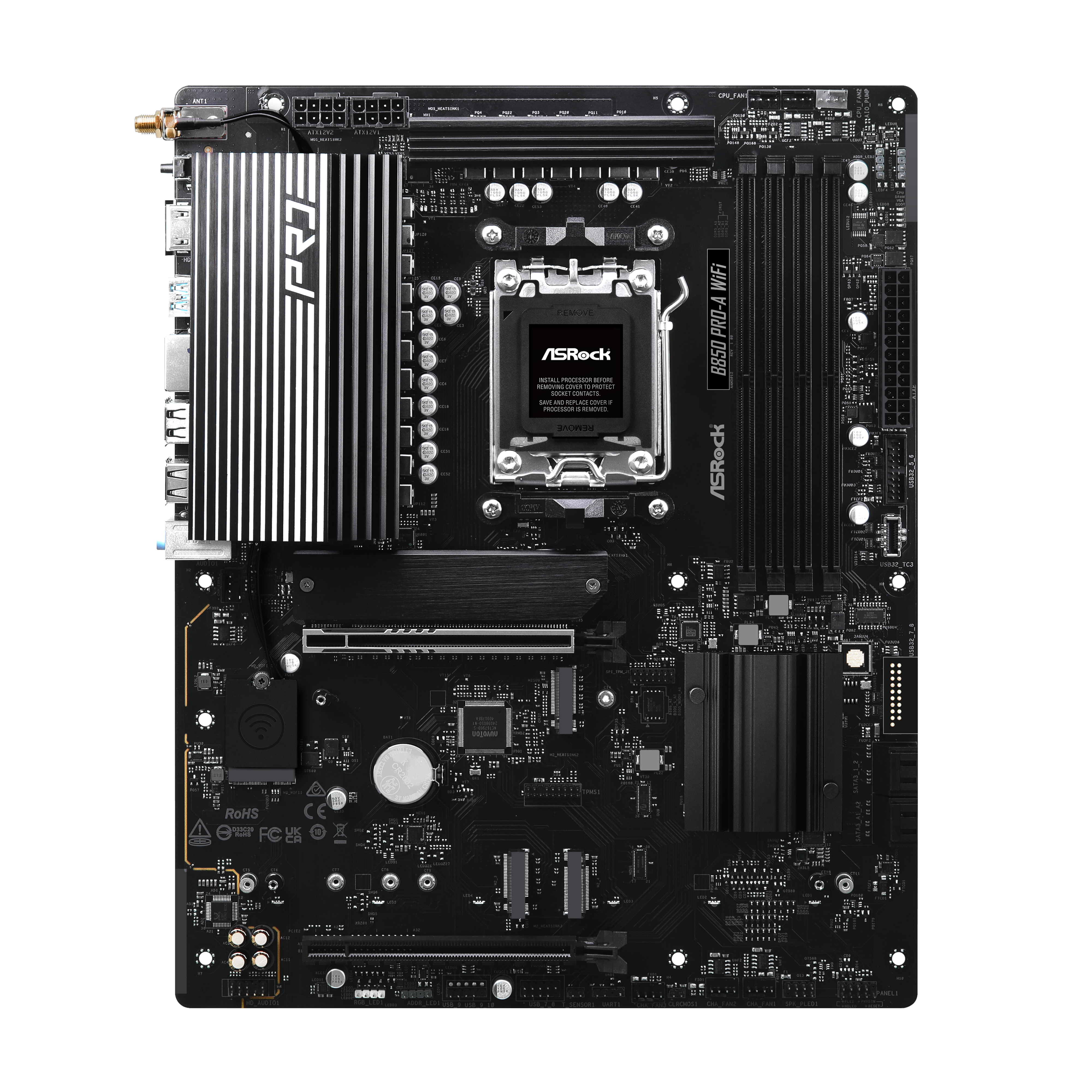 ASRock - Asrock B850 Pro-A WiFi (Socket AM5) DDR5 ATX Motherboard