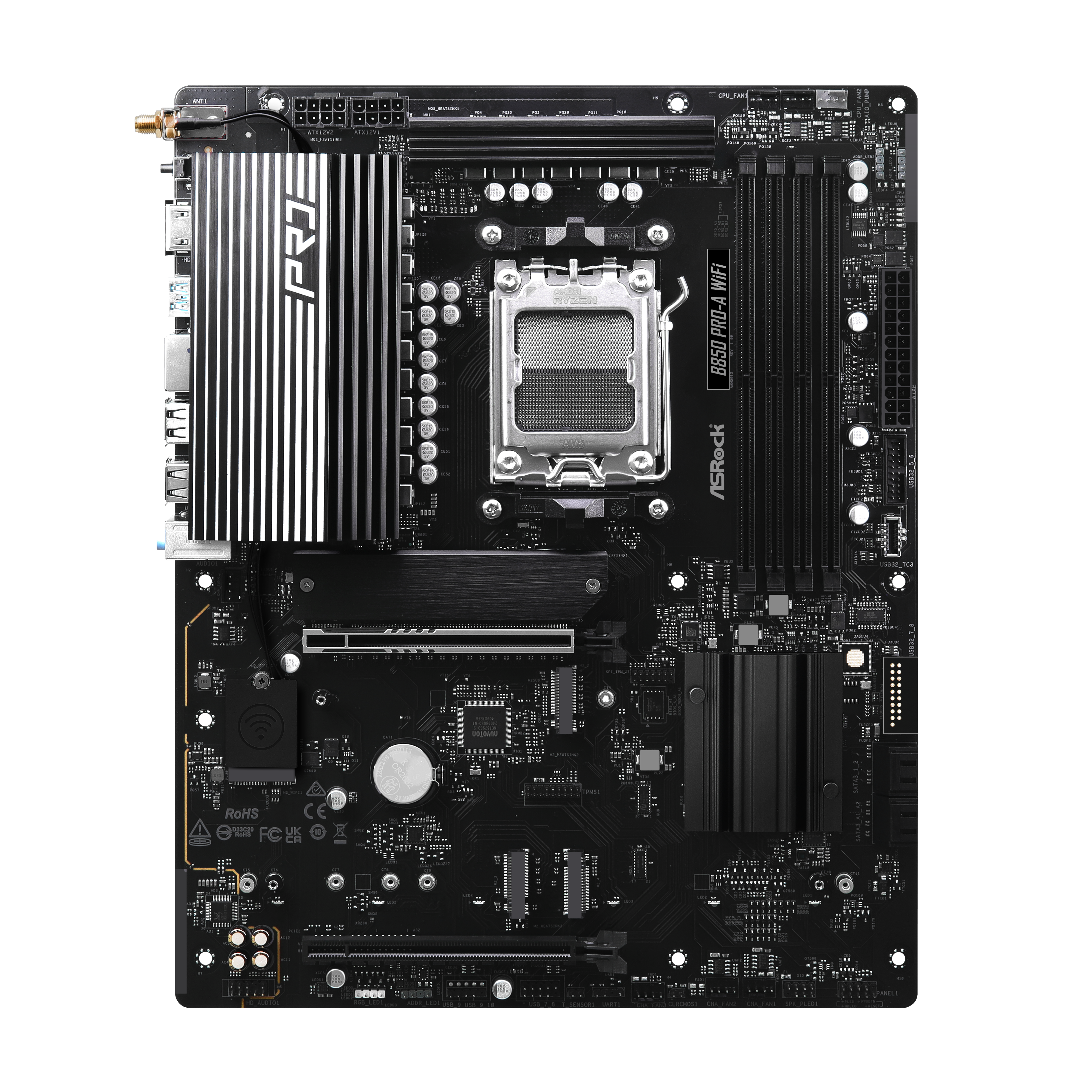 ASRock - Asrock B850 Pro-A WiFi (Socket AM5) DDR5 ATX Motherboard