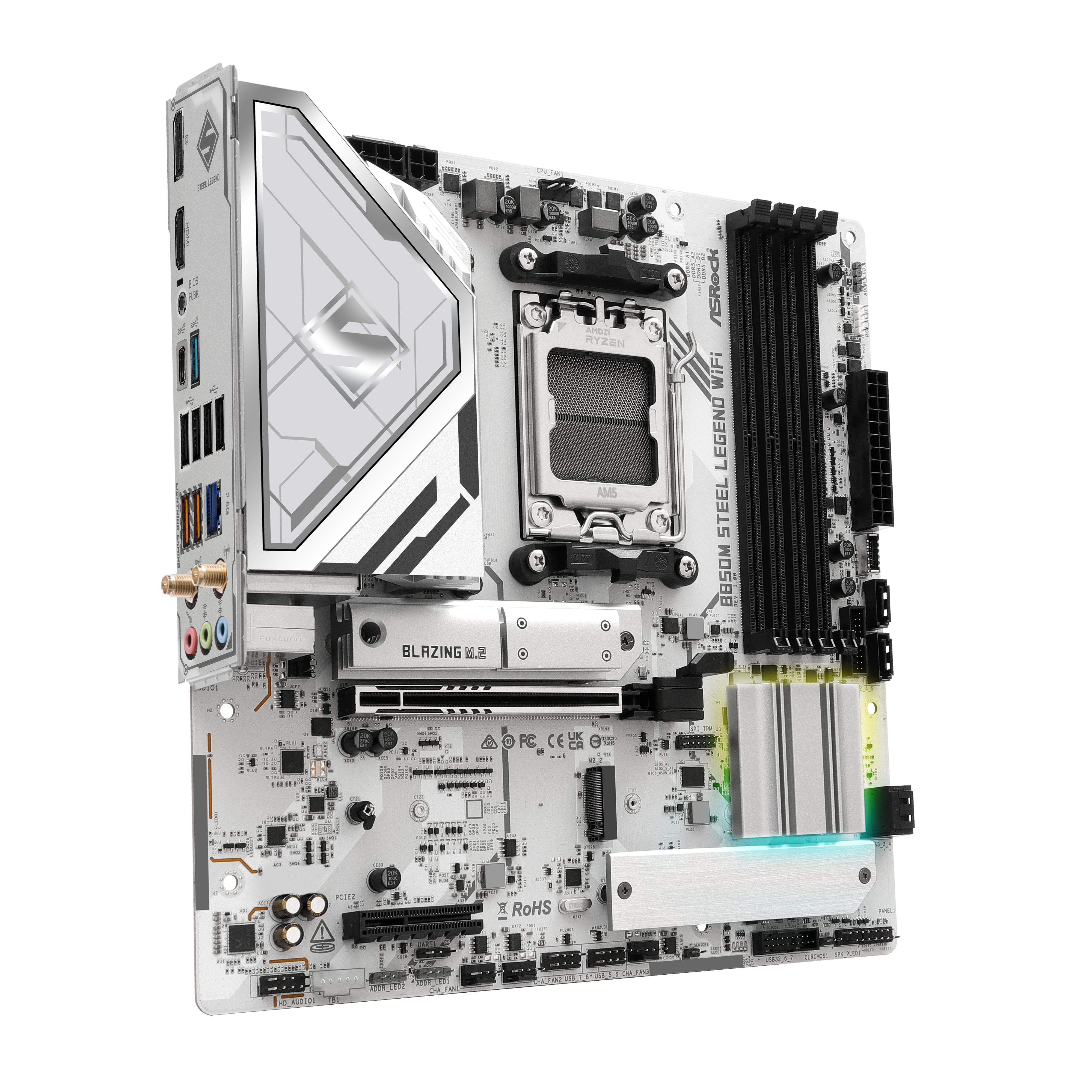 ASRock - Asrock B850M Steel Legend WiFi (Socket AM5) DDR5 mATX Motherboard