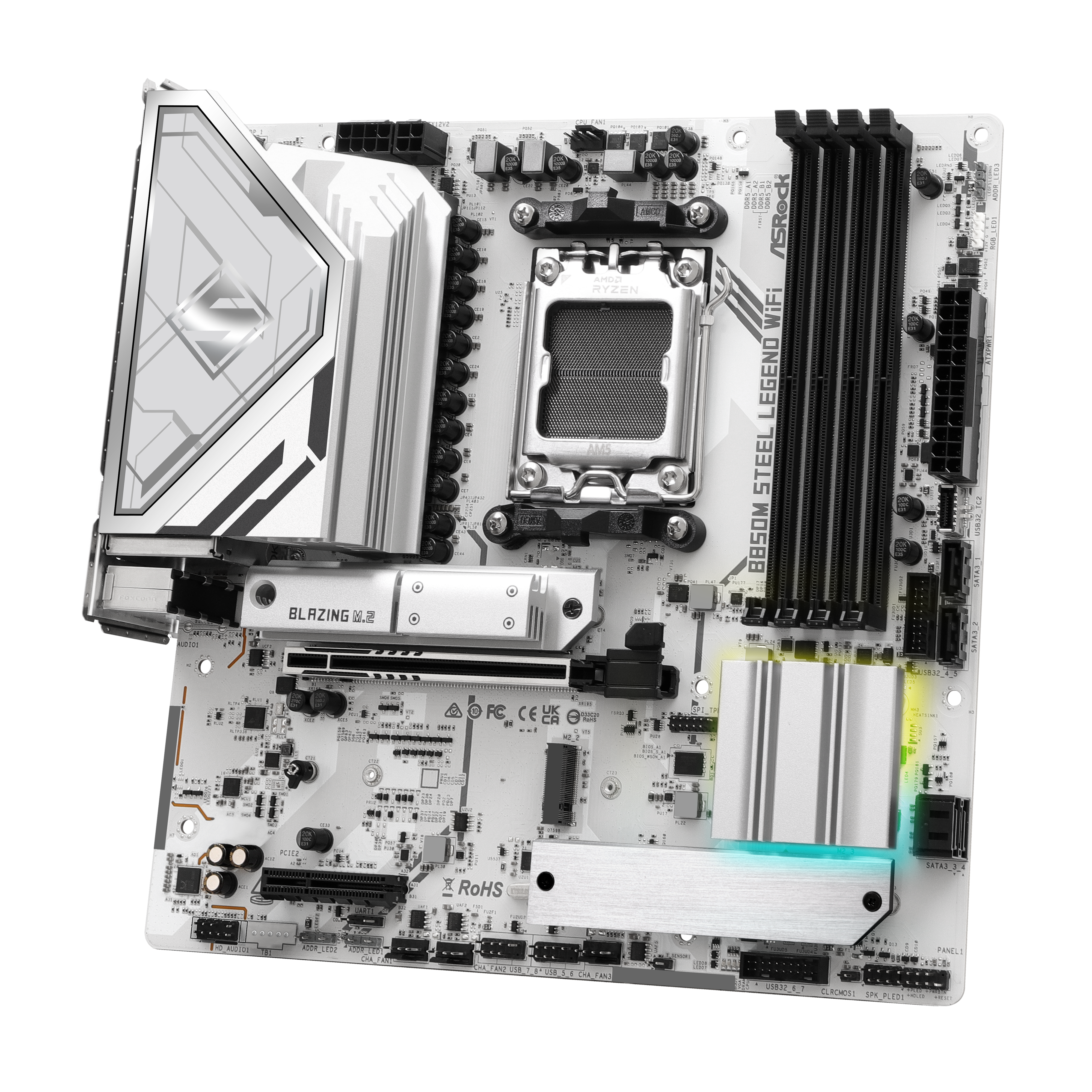 ASRock - Asrock B850M Steel Legend WiFi (Socket AM5) DDR5 mATX Motherboard