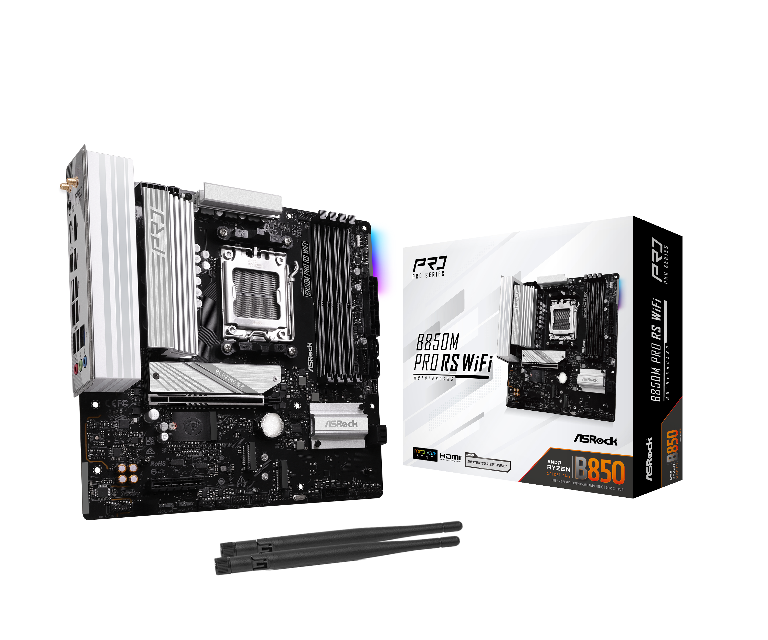 Asrock B850M Pro RS WiFi (Socket AM5) DDR5 mATX Motherboard