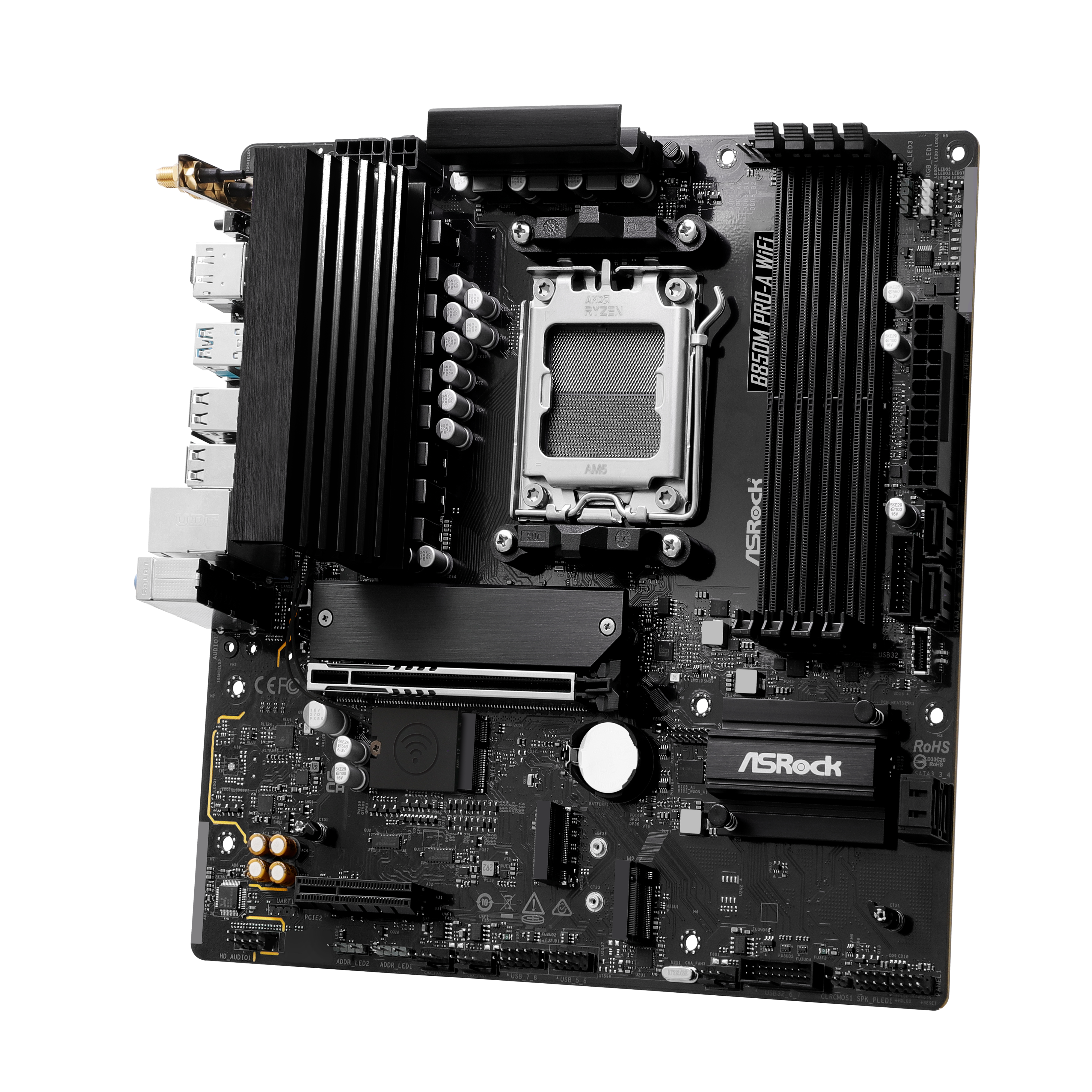 ASRock - Asrock B850M Pro-A WiFi (Socket AM5) DDR5 mATX Motherboard