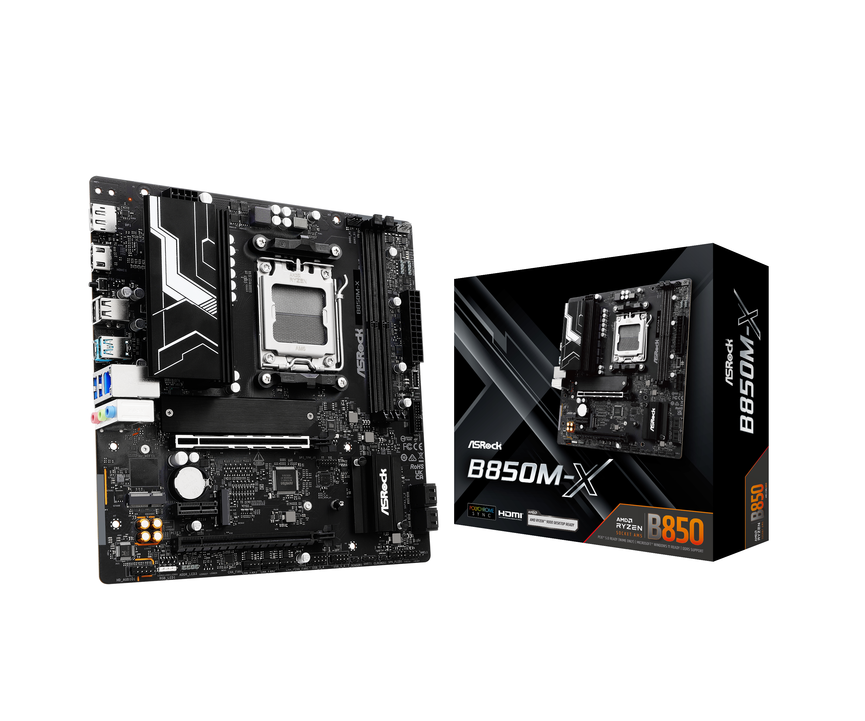 Asrock B850M-X (Socket AM5) DDR5 mATX Motherboard