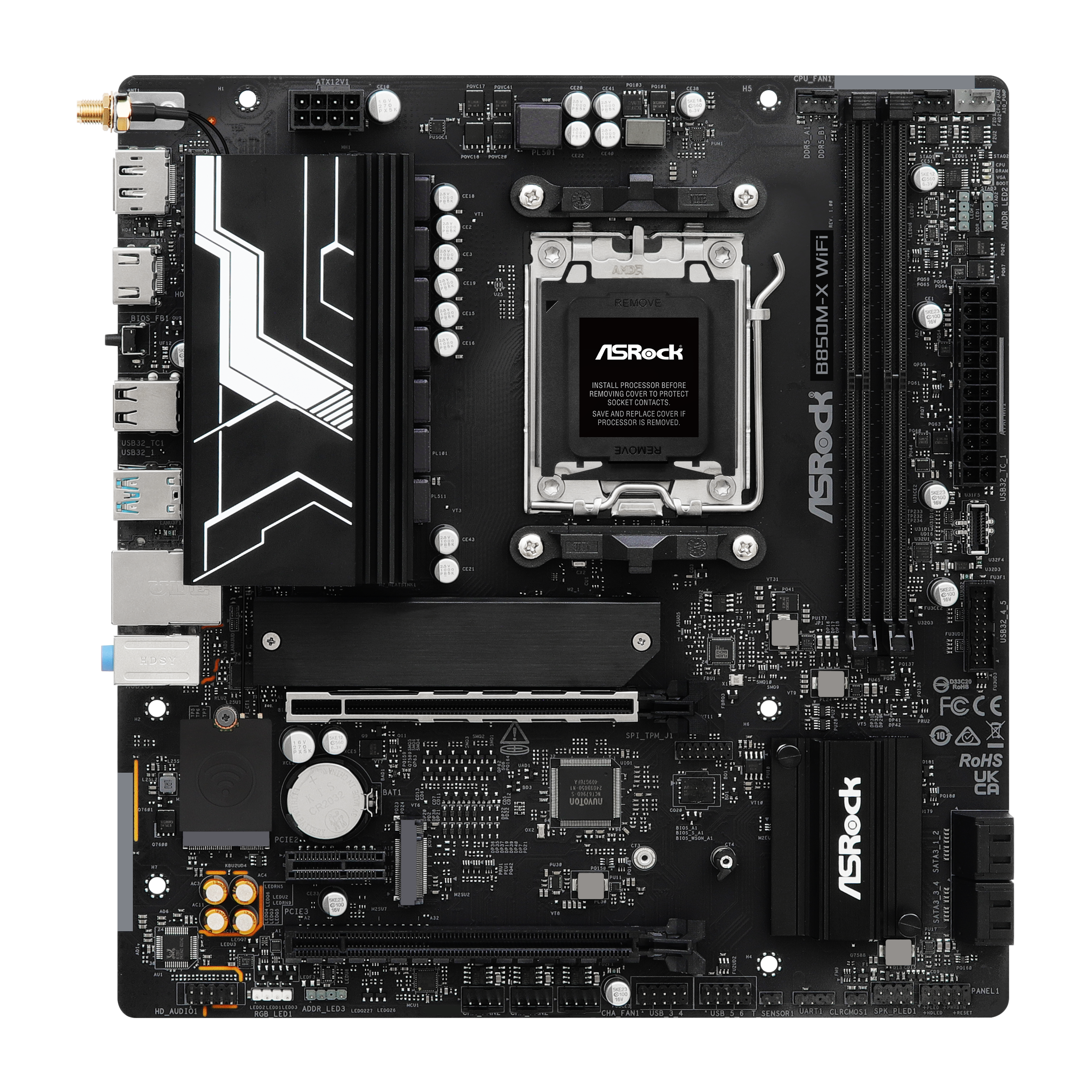 ASRock - Asrock B850M-X WiFi(Socket AM5) DDR5 mATX Motherboard