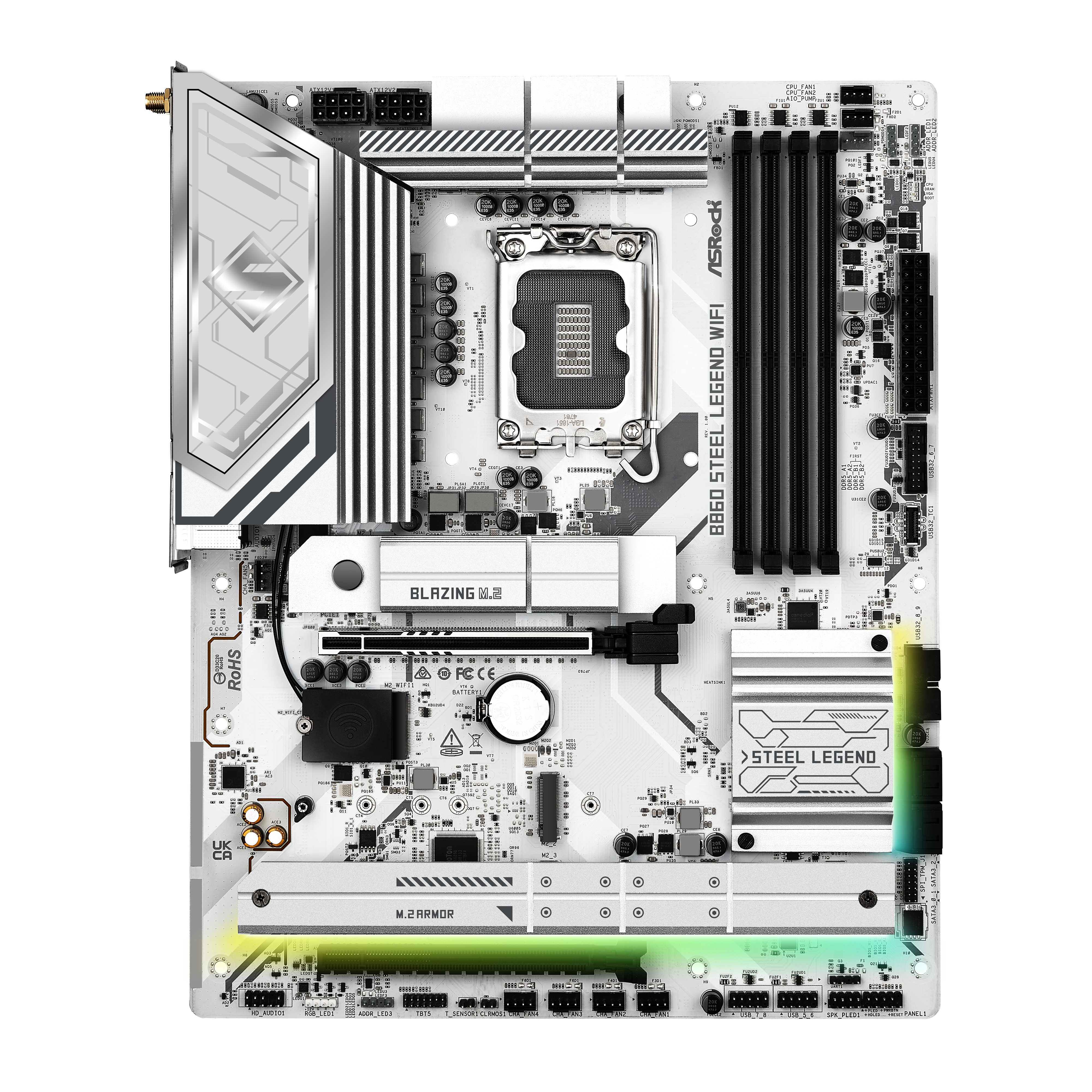 ASRock - Asrock B860 Steel Legend WIFI (LGA 1851) DDR5 ATX Motherboard