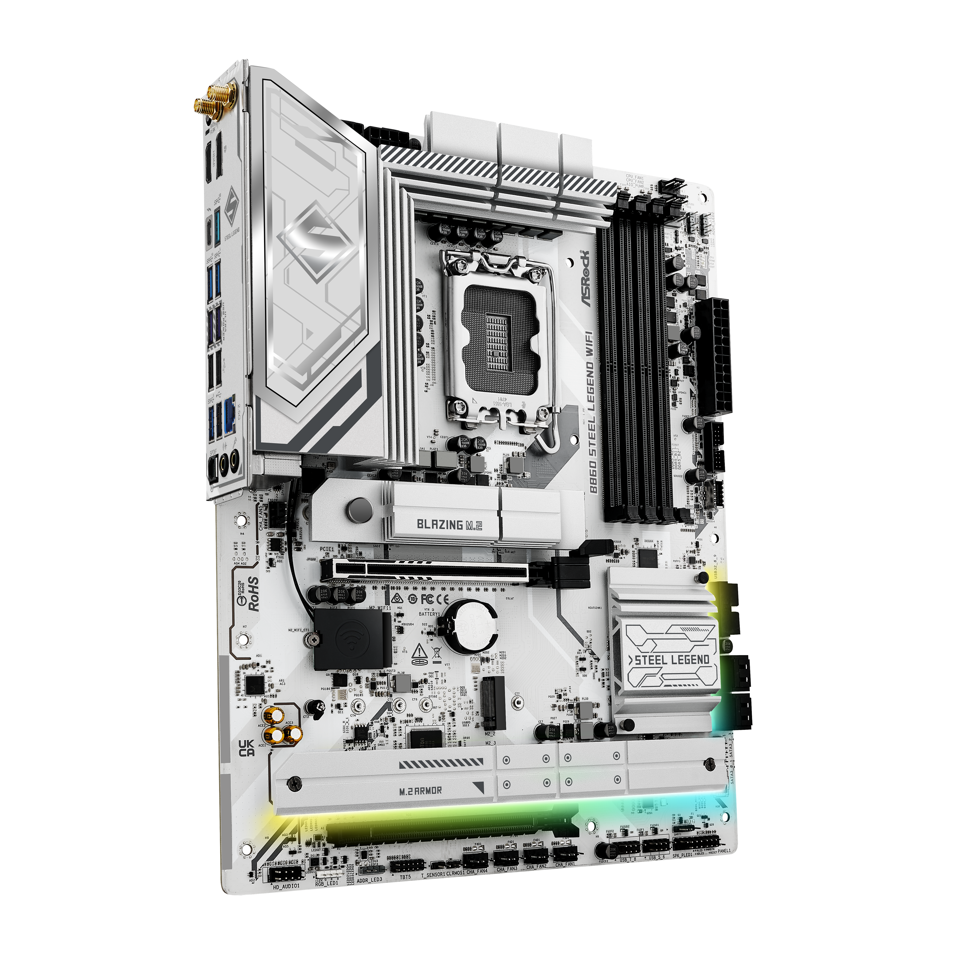 ASRock - Asrock B860 Steel Legend WIFI (LGA 1851) DDR5 ATX Motherboard