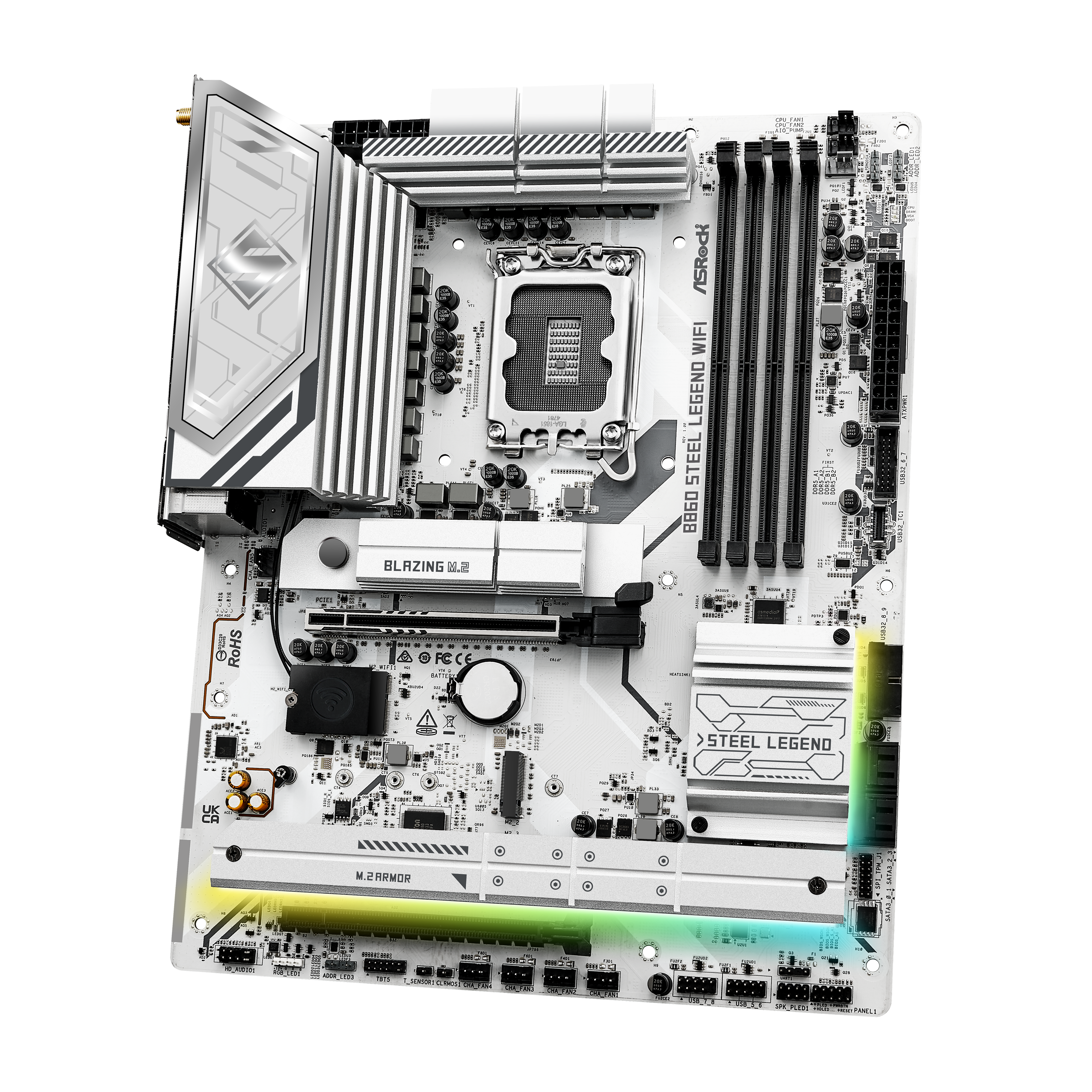 ASRock - Asrock B860 Steel Legend WIFI (LGA 1851) DDR5 ATX Motherboard