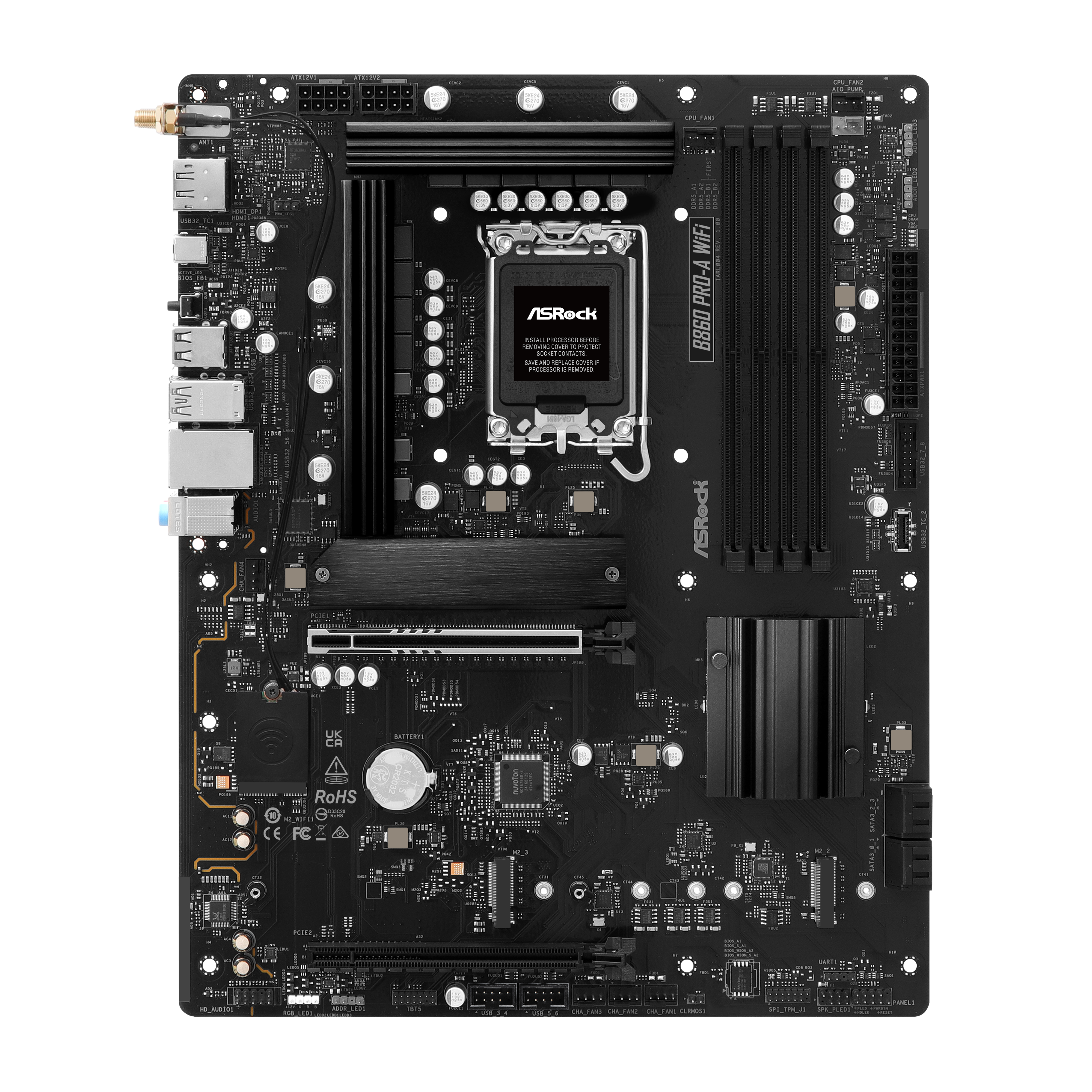 ASRock - Asrock B860 Pro-A WIFI (LGA 1851) DDR5 ATX Motherboard