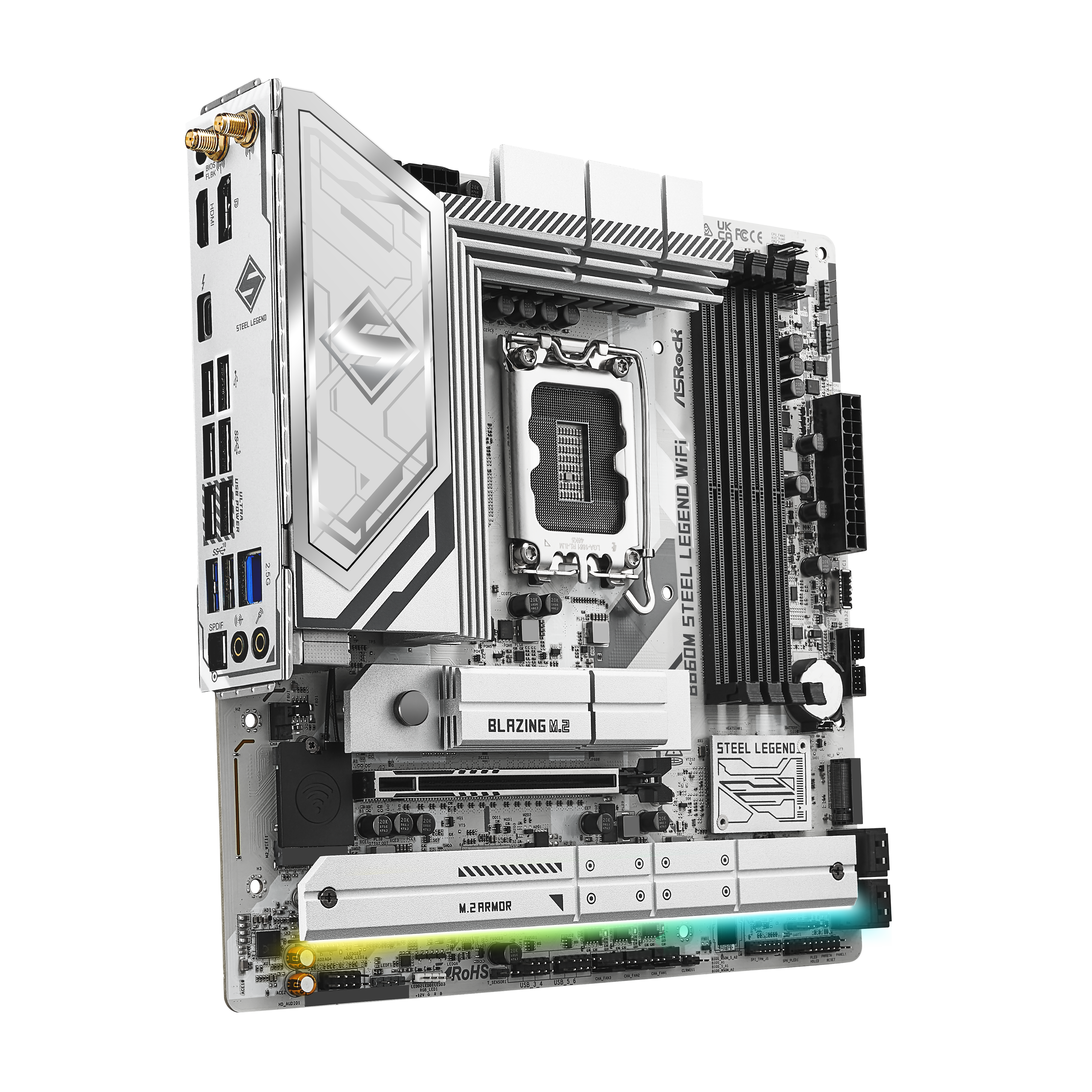 ASRock - Asrock B860M Steel Legend WIFI (LGA 1851) DDR5 Micro-ATX Motherboard