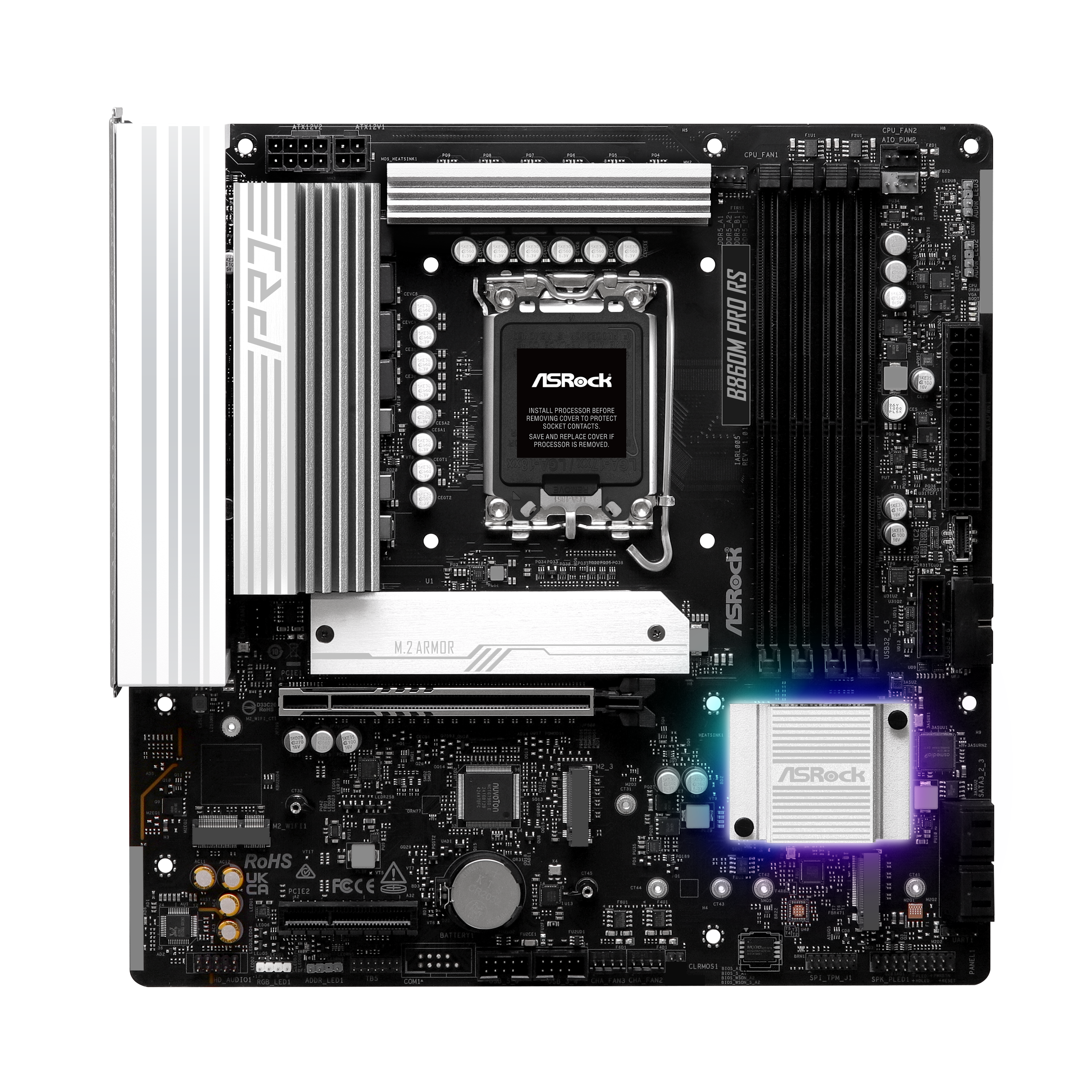 ASRock - Asrock B860M Pro RS (LGA 1851) DDR5 Micro-ATX Motherboard