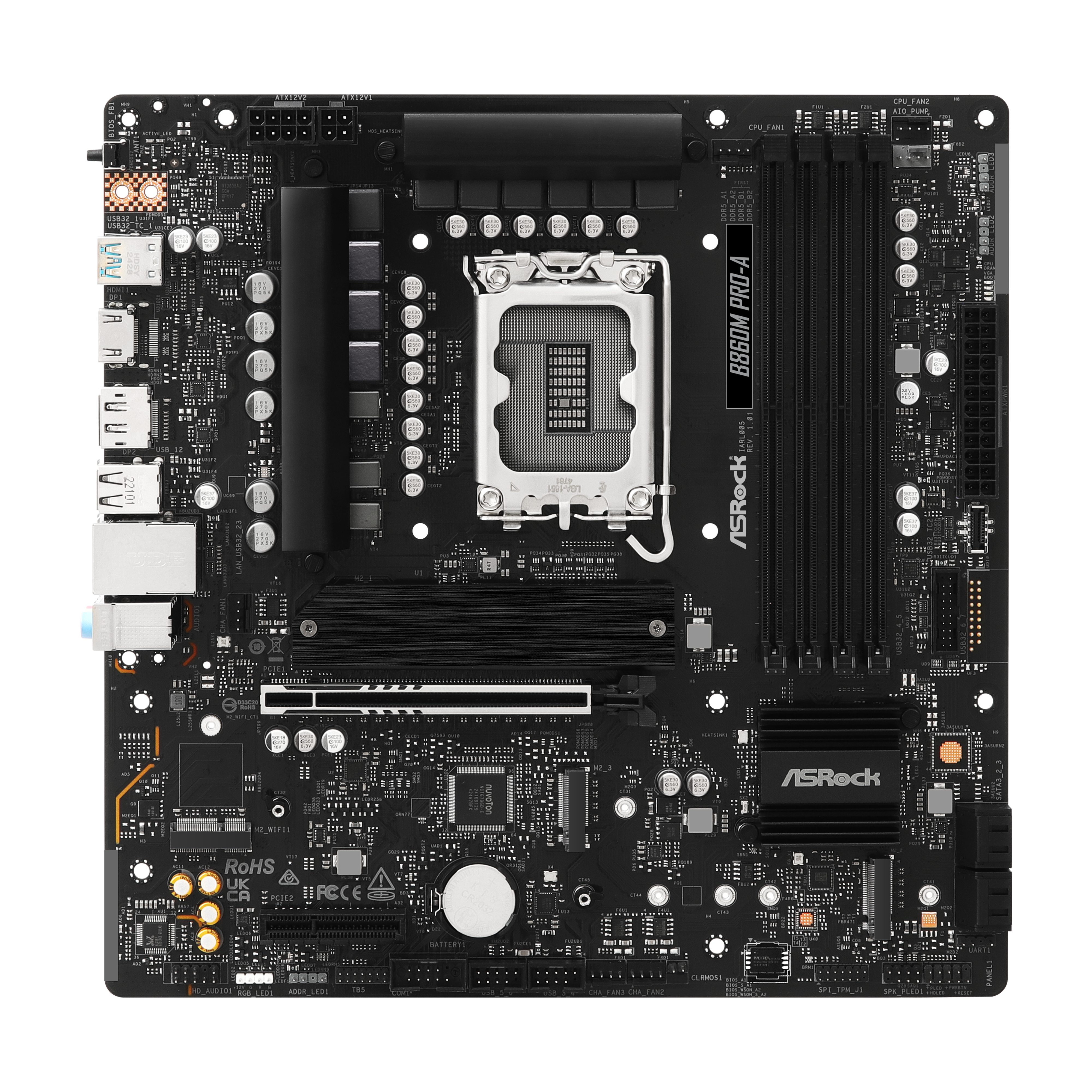 ASRock - Asrock B860M Pro-A (LGA 1851) DDR5 Micro-ATX Motherboard