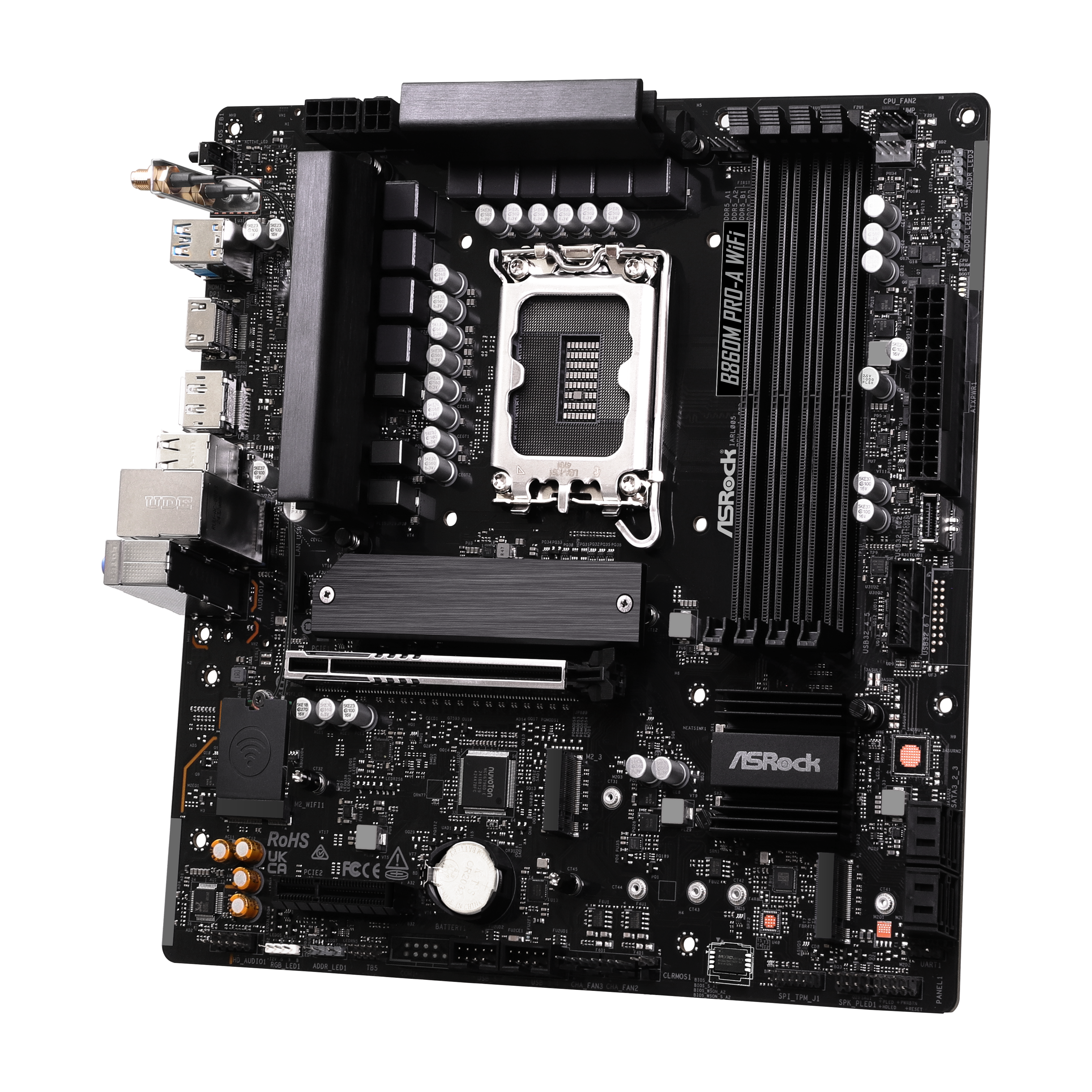 ASRock - Asrock B860M Pro-A WIFI (LGA 1851) DDR5 Micro-ATX Motherboard