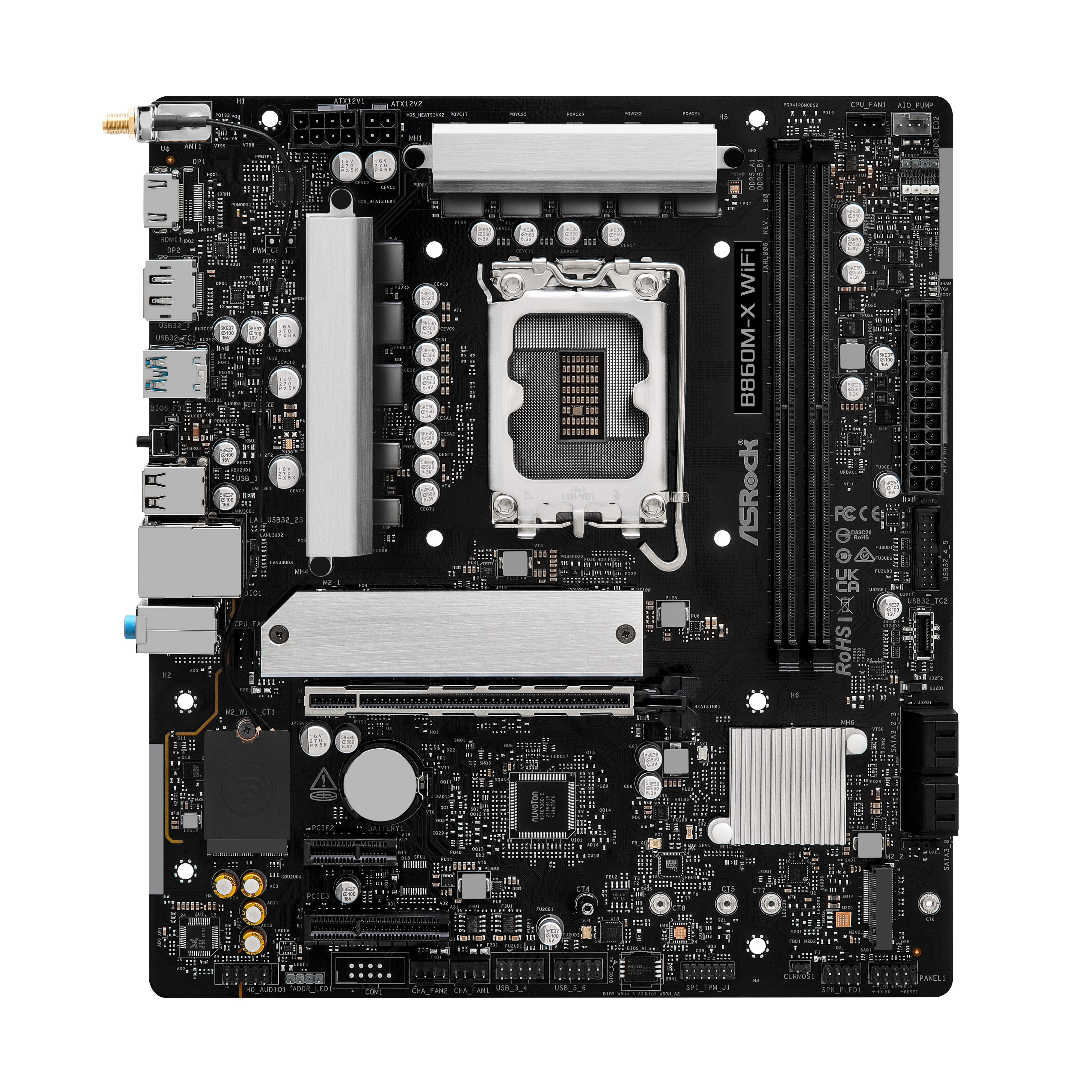 ASRock - Asrock B860M-X WIFI (LGA 1851) DDR5 Micro-ATX Motherboard