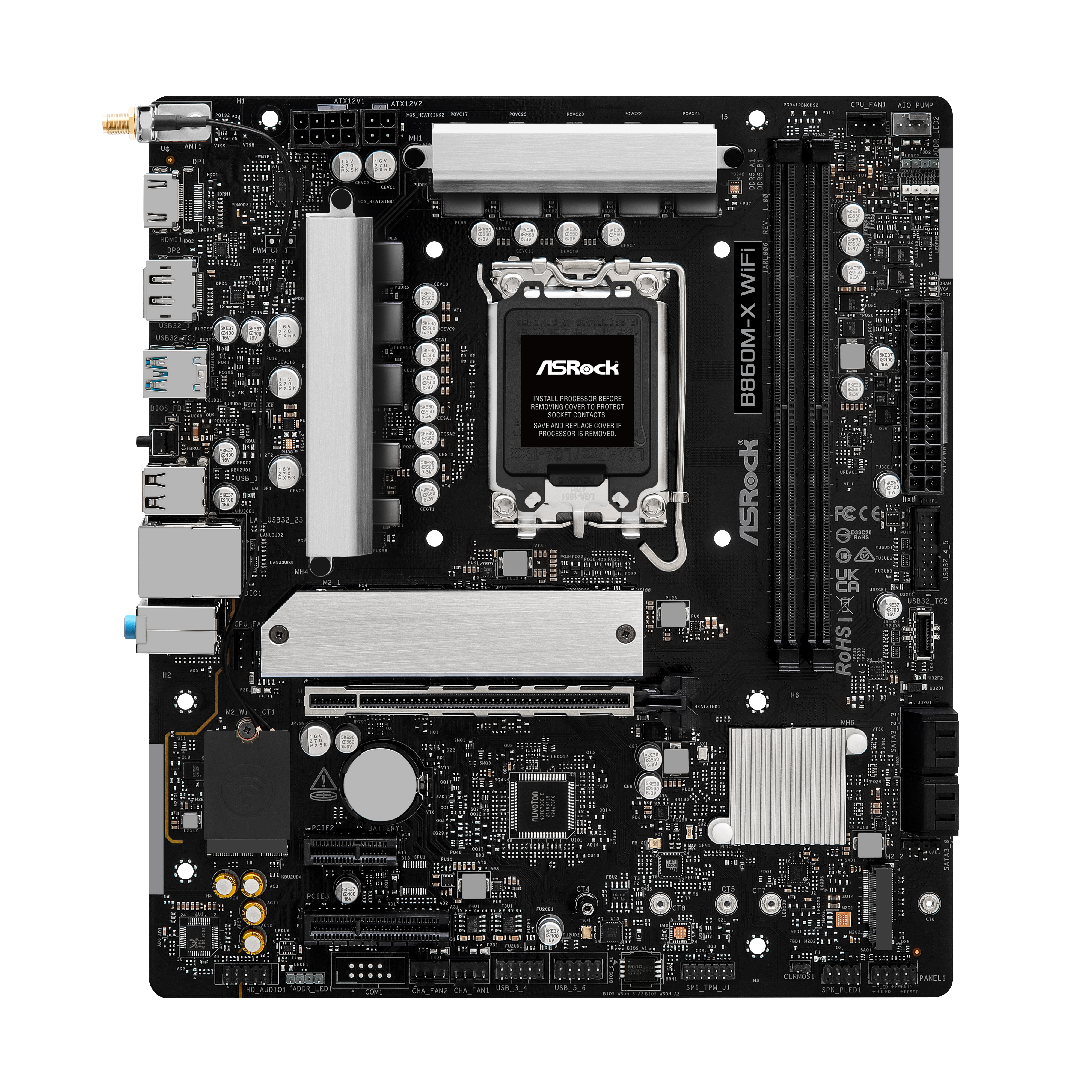 ASRock - Asrock B860M-X WIFI (LGA 1851) DDR5 Micro-ATX Motherboard