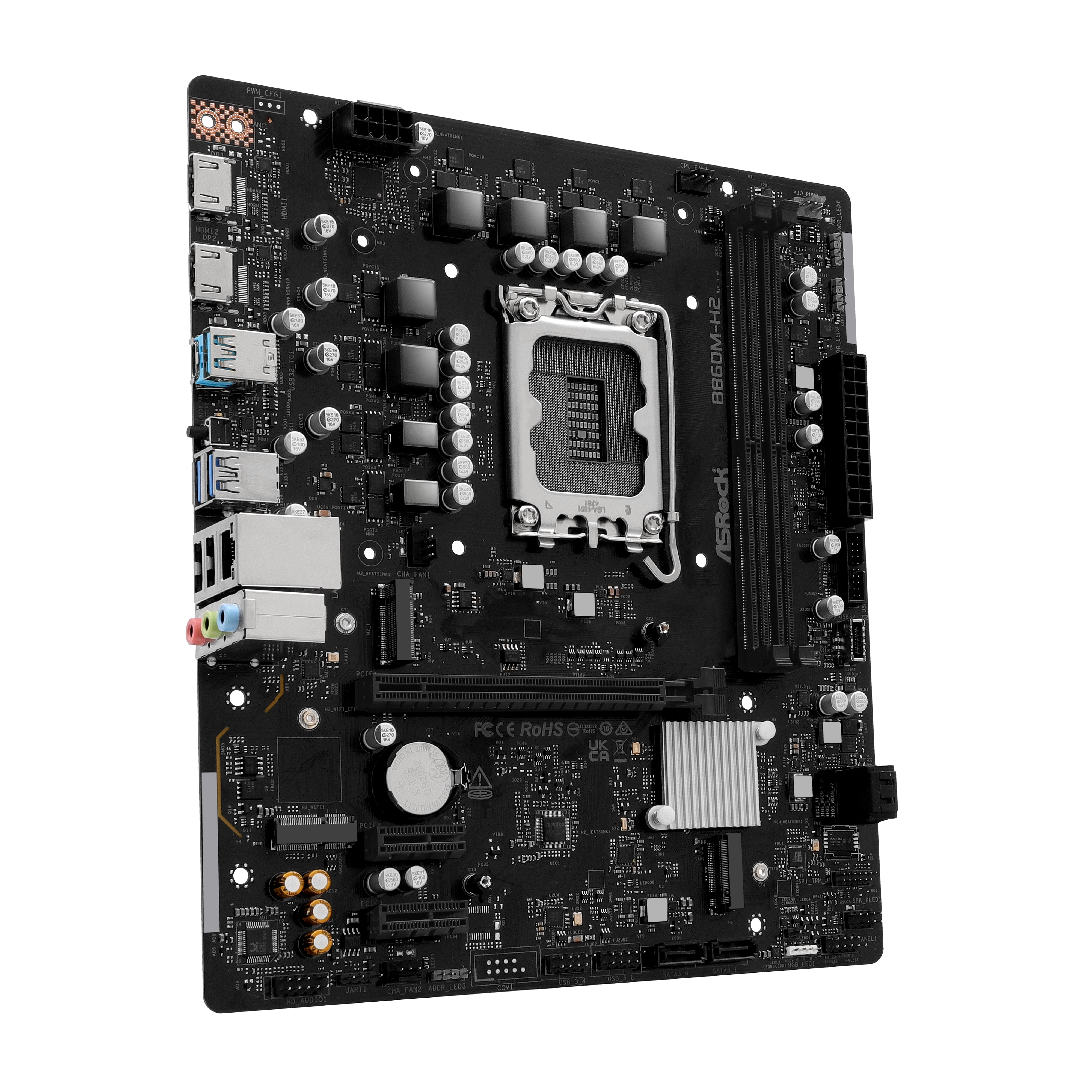 ASRock - Asrock B860M-H2 (LGA 1851) DDR5 Micro-ATX Motherboard