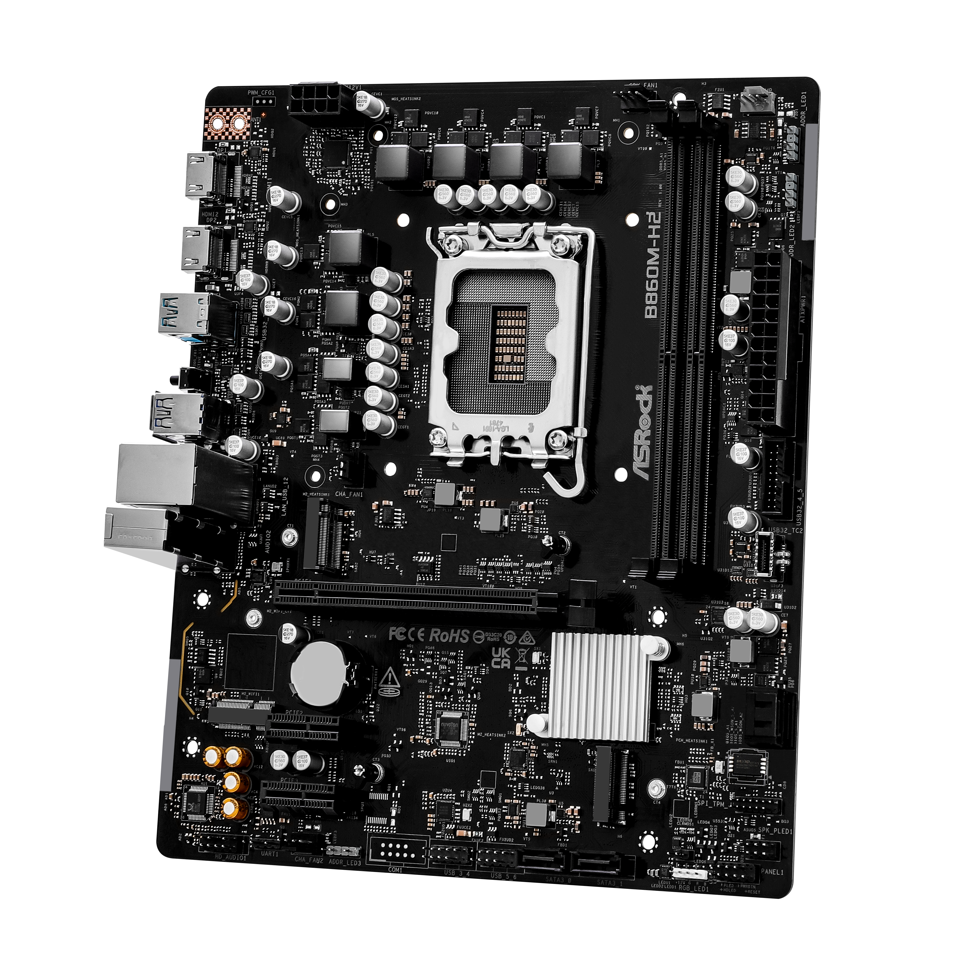 ASRock - Asrock B860M-H2 (LGA 1851) DDR5 Micro-ATX Motherboard