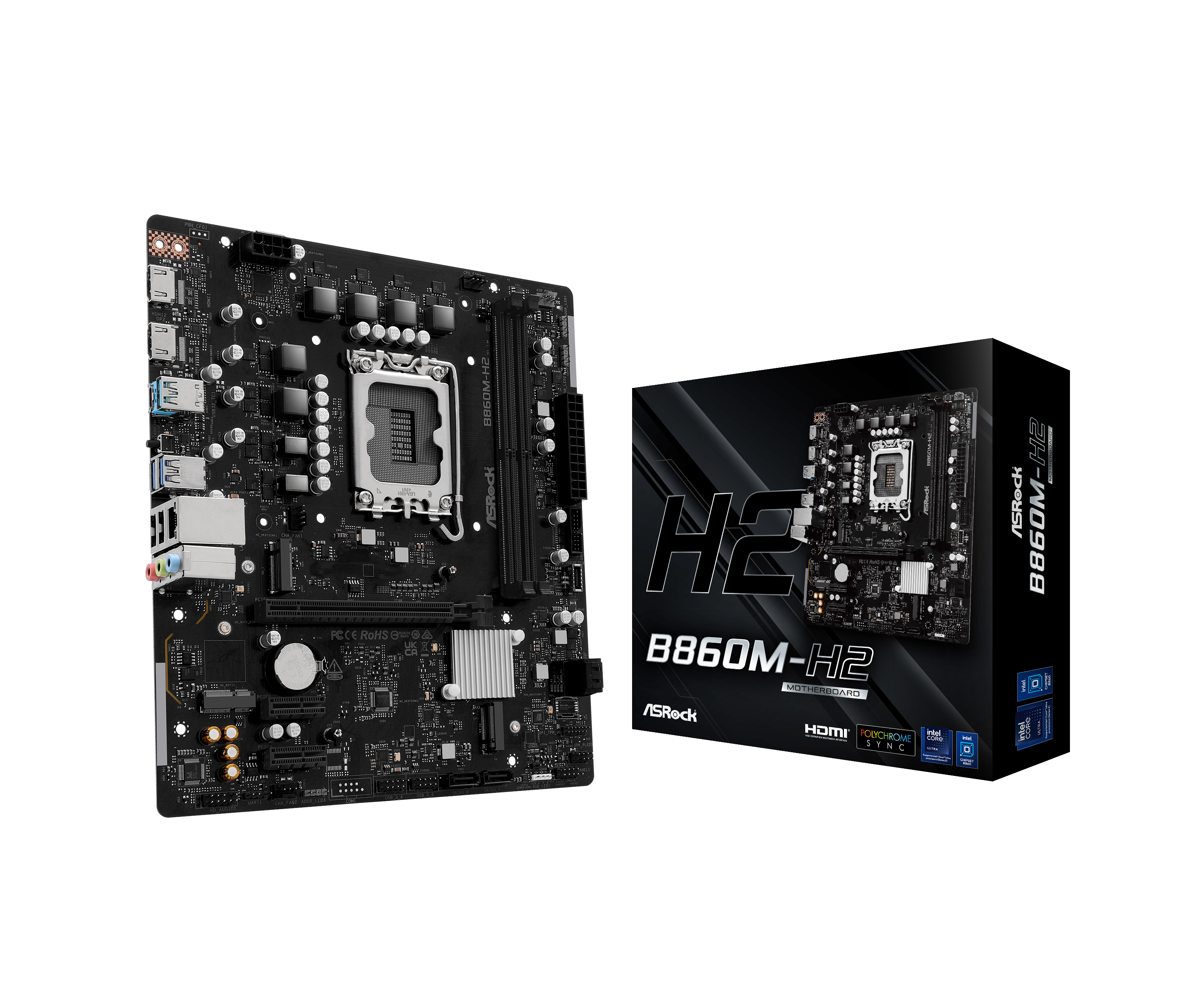 Asrock B860M-H2 (LGA 1851) DDR5 Micro-ATX Motherboard