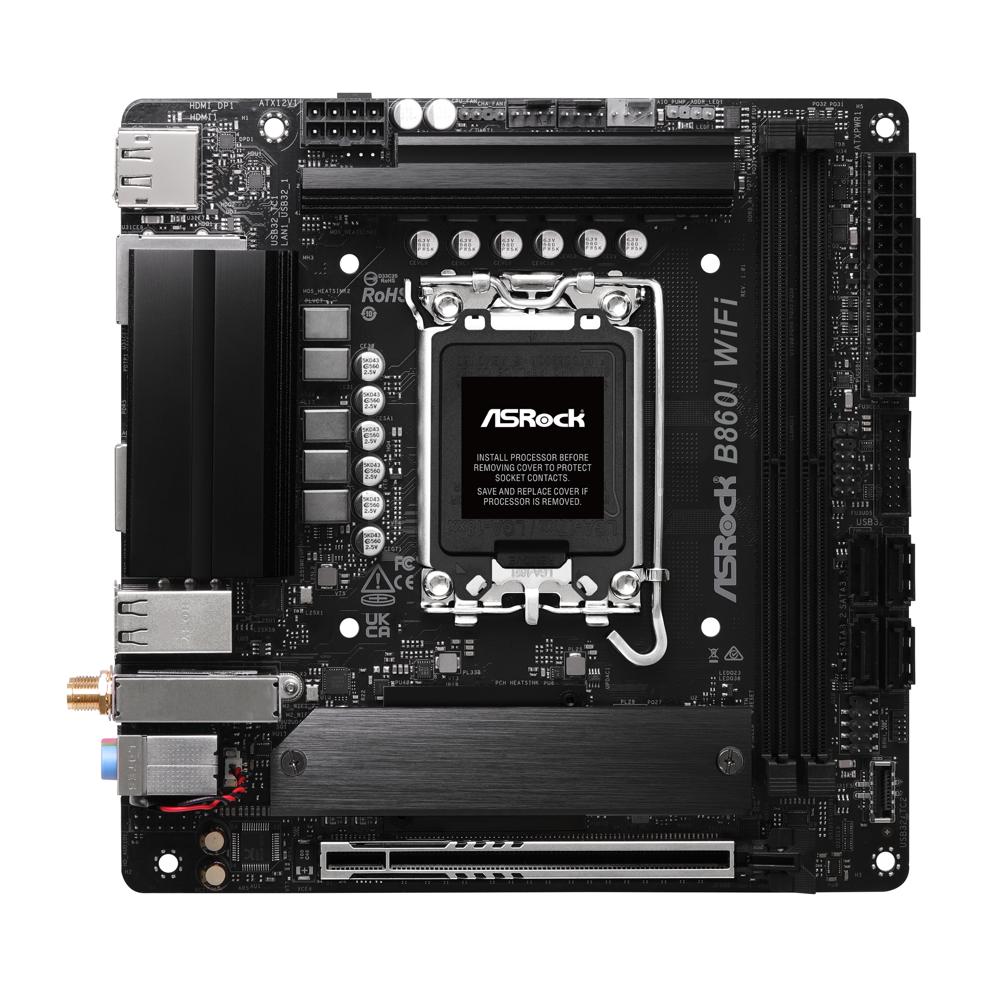 ASRock - Asrock B860I WIFI (LGA 1851) DDR5 Mini-ITX Motherboard