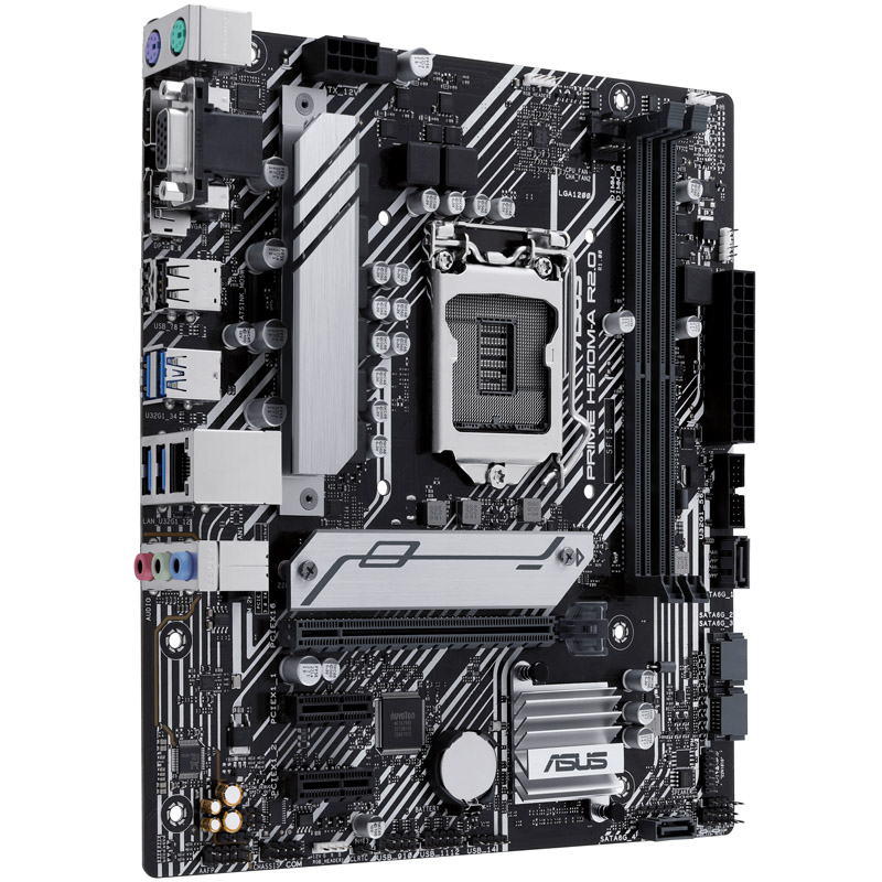 Asus - Asus Prime H510M-A R2.0 (Socket LGA 1200) Micro ATX Motherboard