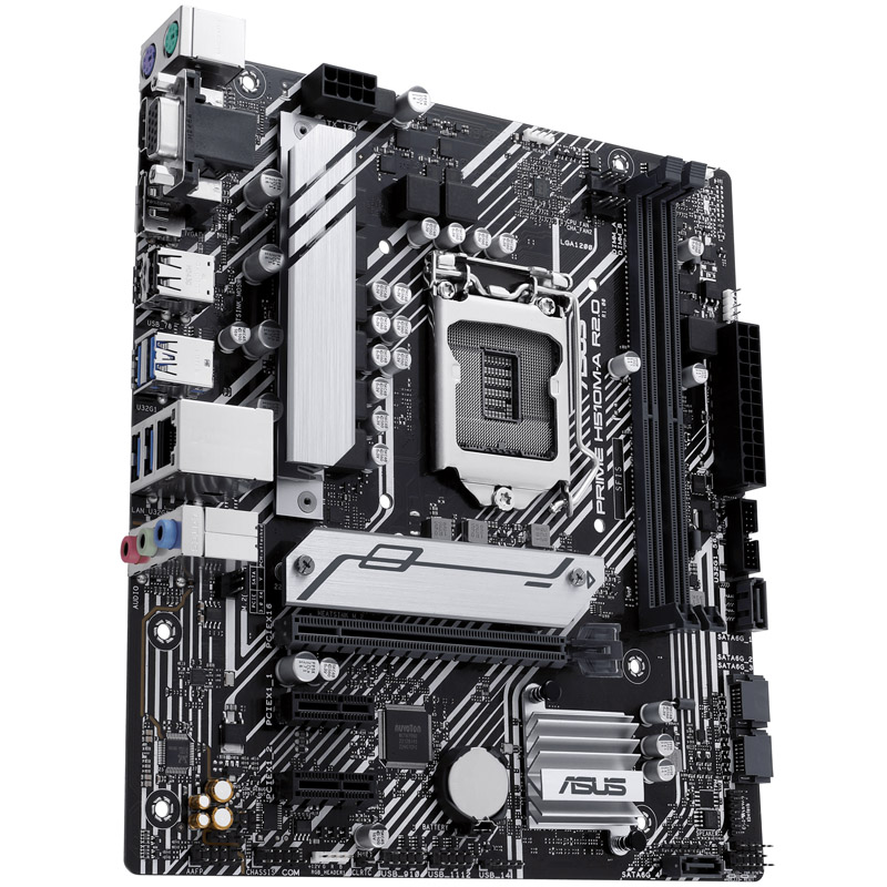 Asus - Asus Prime H510M-A R2.0 (Socket LGA 1200) Micro ATX Motherboard