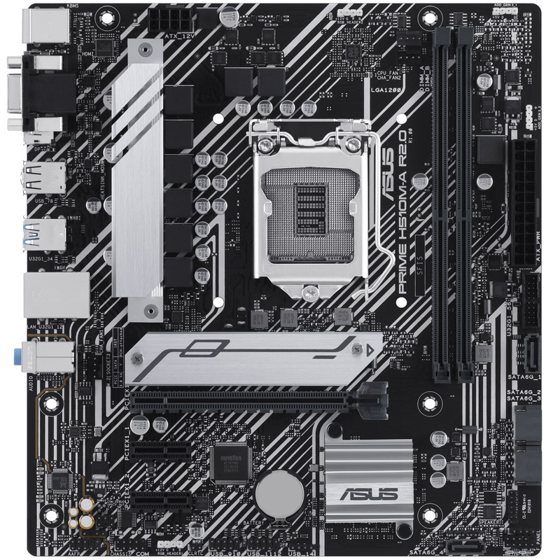 Asus - Asus Prime H510M-A R2.0 (Socket LGA 1200) Micro ATX Motherboard