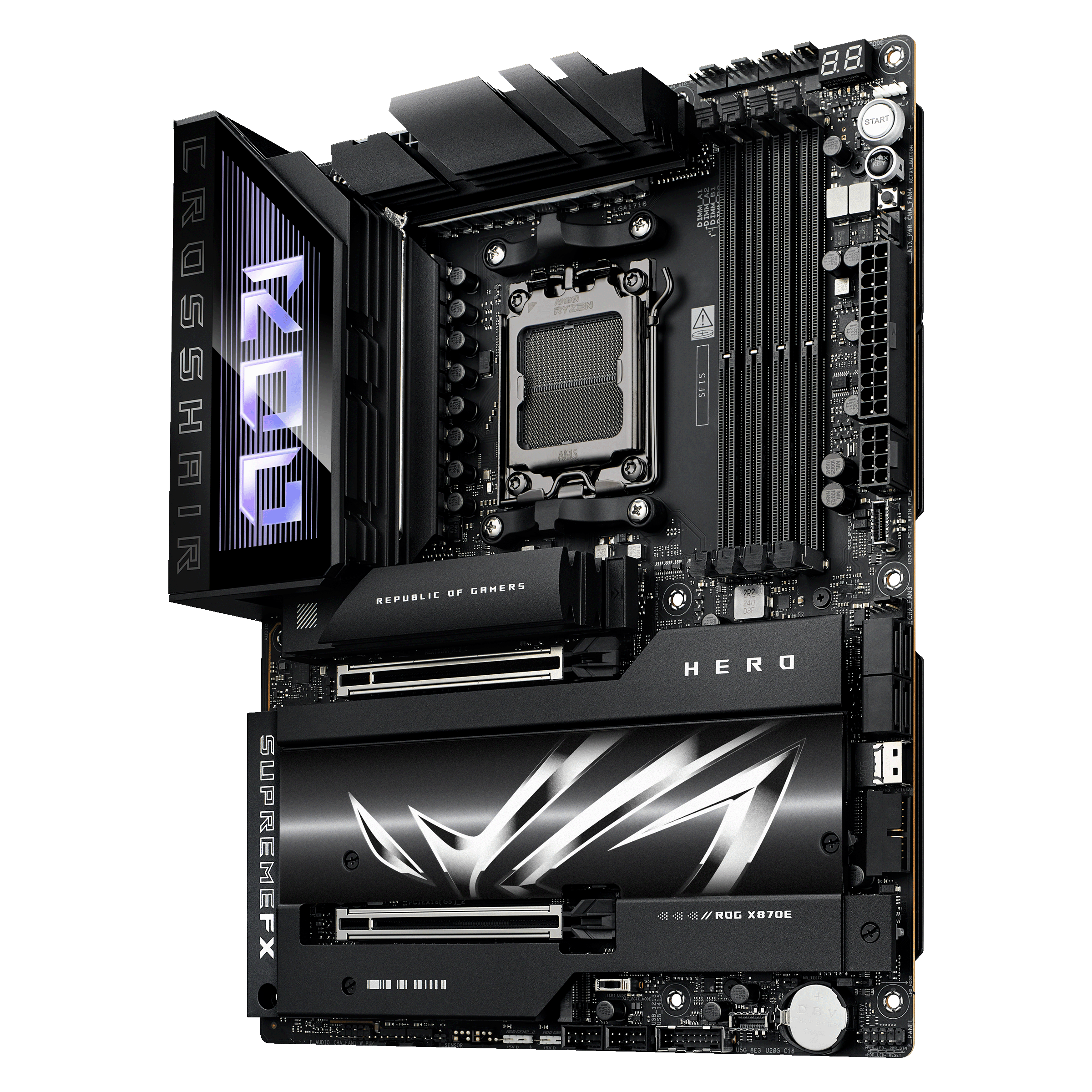 Asus - Asus ROG Crosshair X870E Hero (Socket AM5) DDR5 ATX Motherboard