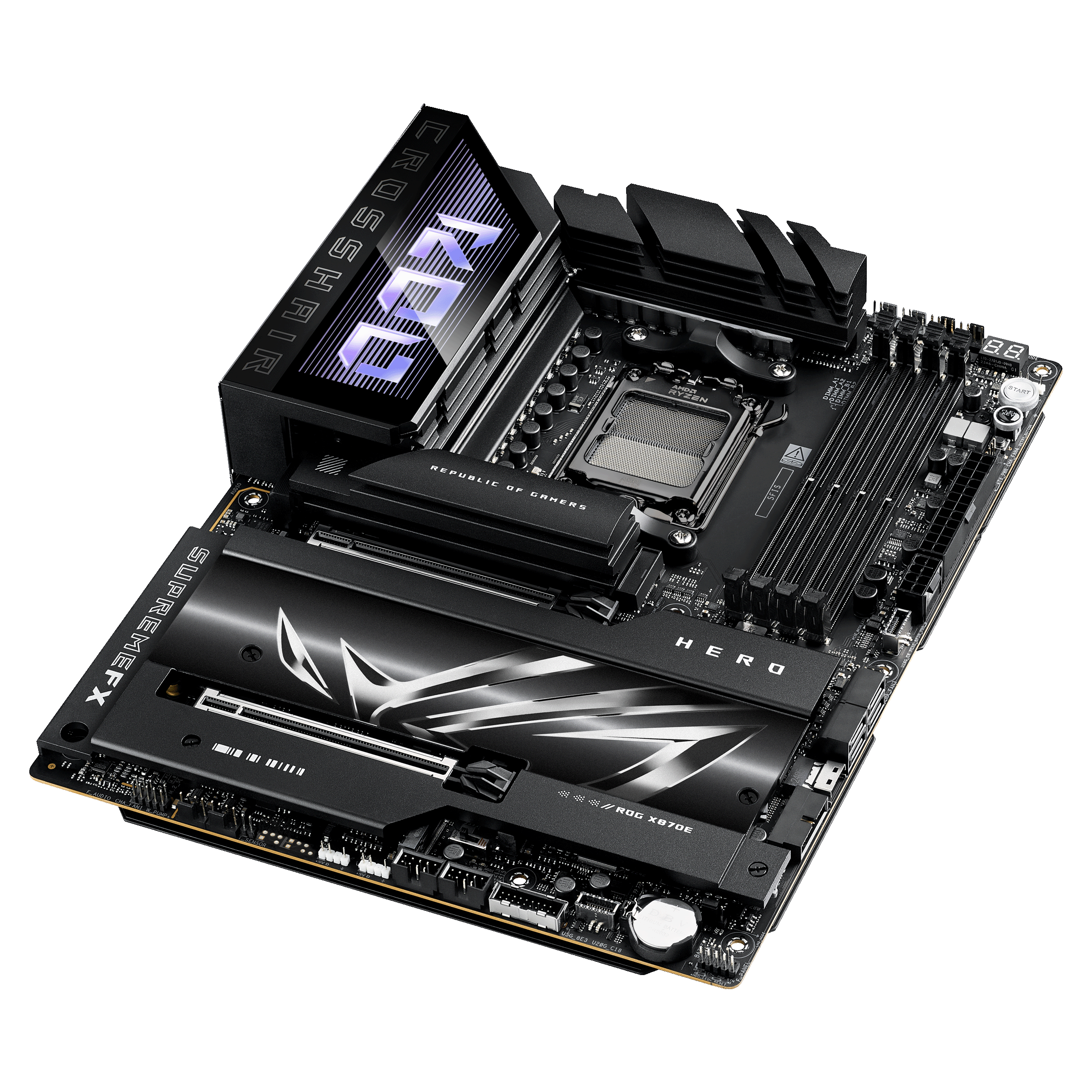 Asus - Asus ROG Crosshair X870E Hero (Socket AM5) DDR5 ATX Motherboard