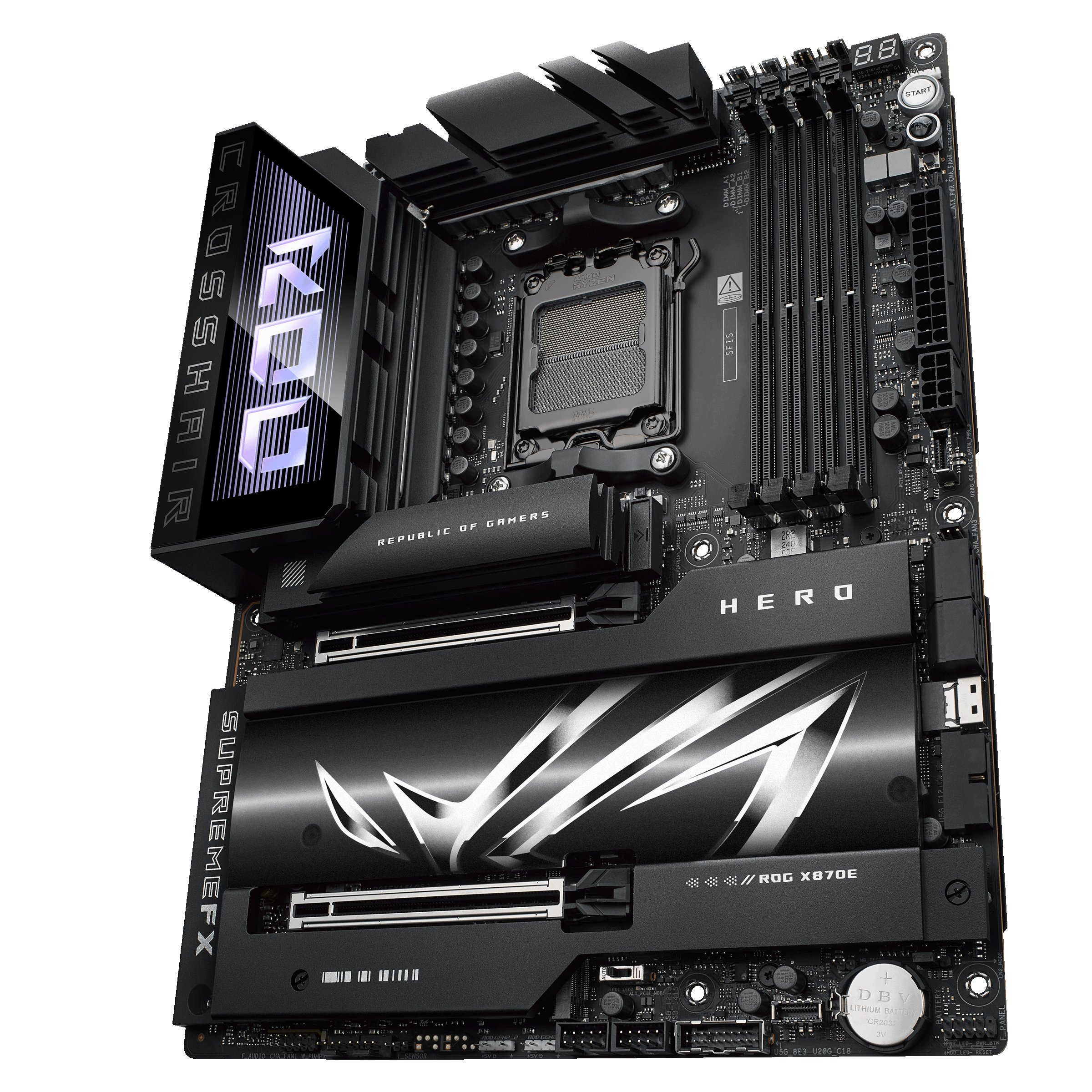 Asus - Asus ROG Crosshair X870E Hero (Socket AM5) DDR5 ATX Motherboard