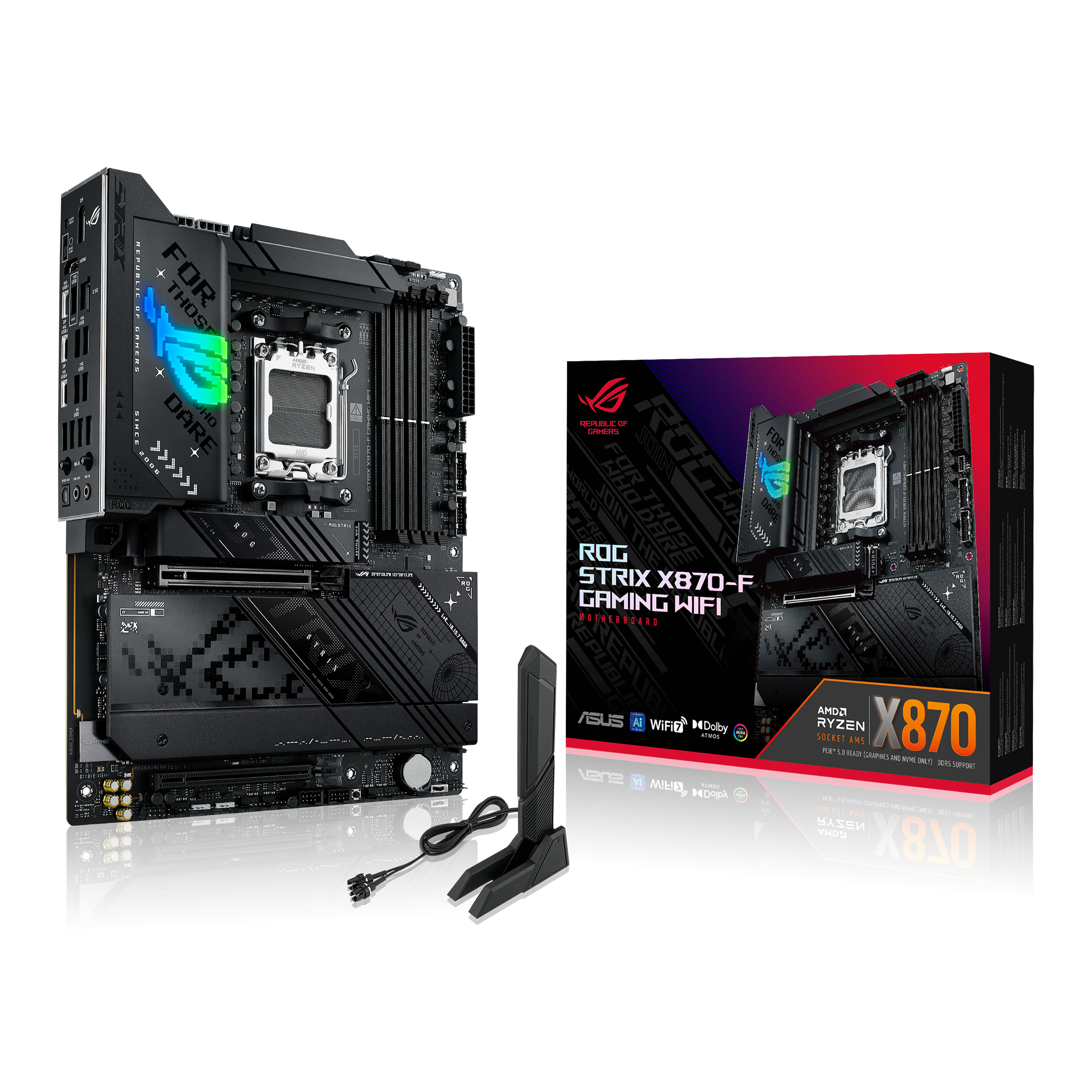 Asus - Asus ROG STRIX X870-F GAMING WIFI (Socket AM5) DDR5 ATX Motherboard