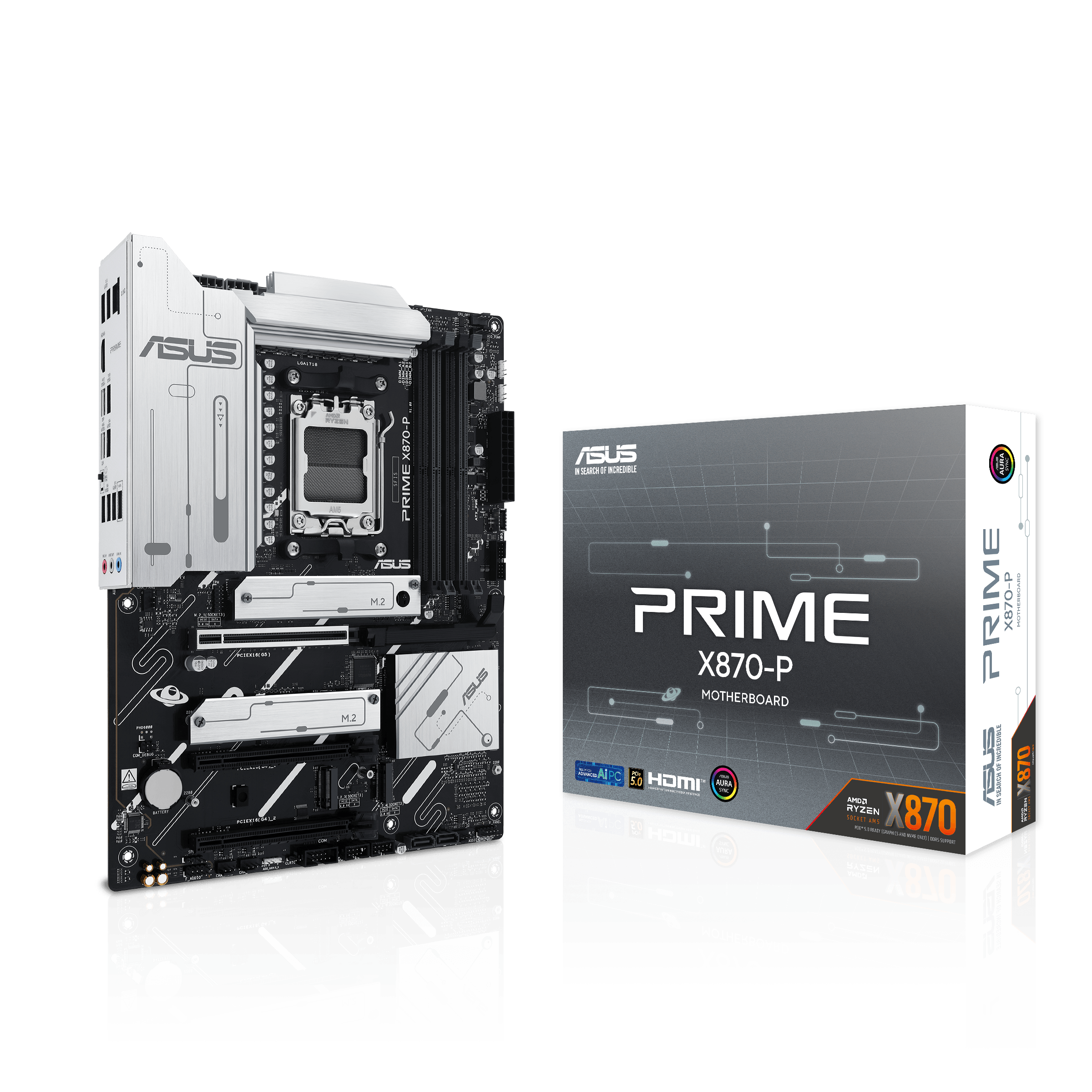 Asus - Asus PRIME X870-P (Socket AM5) DDR5 ATX Motherboard