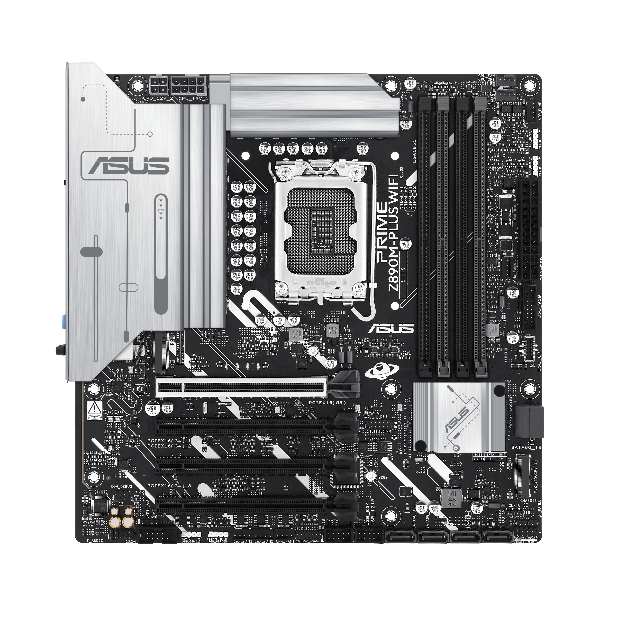 Asus - Asus Prime Z890M-Plus WIFI (LGA 1851) DDR5 mATX Motherboard