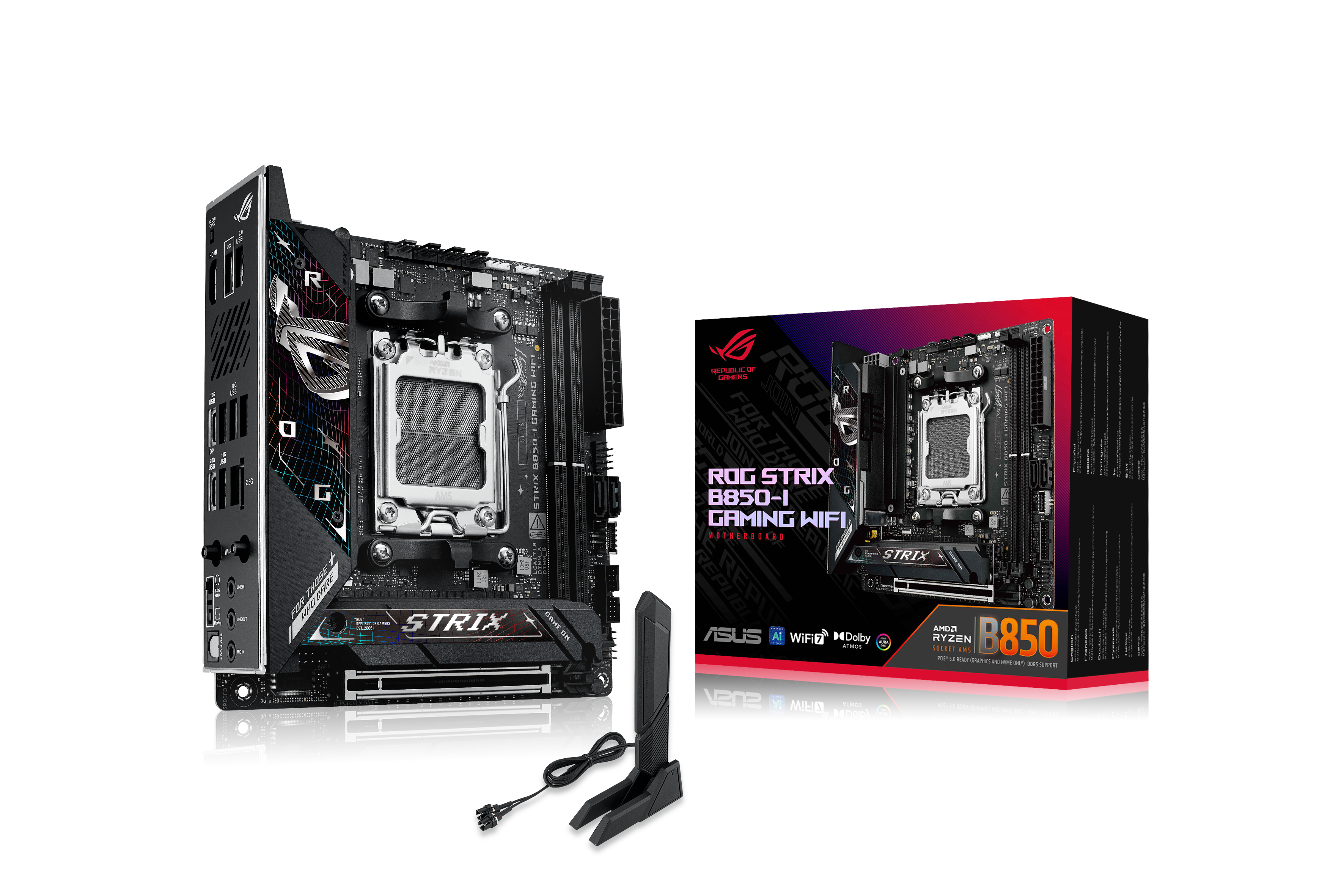 Asus ROG STRIX B850-I GAMING WIFI (Socket AM5) DDR5 Mini ITX Motherboard