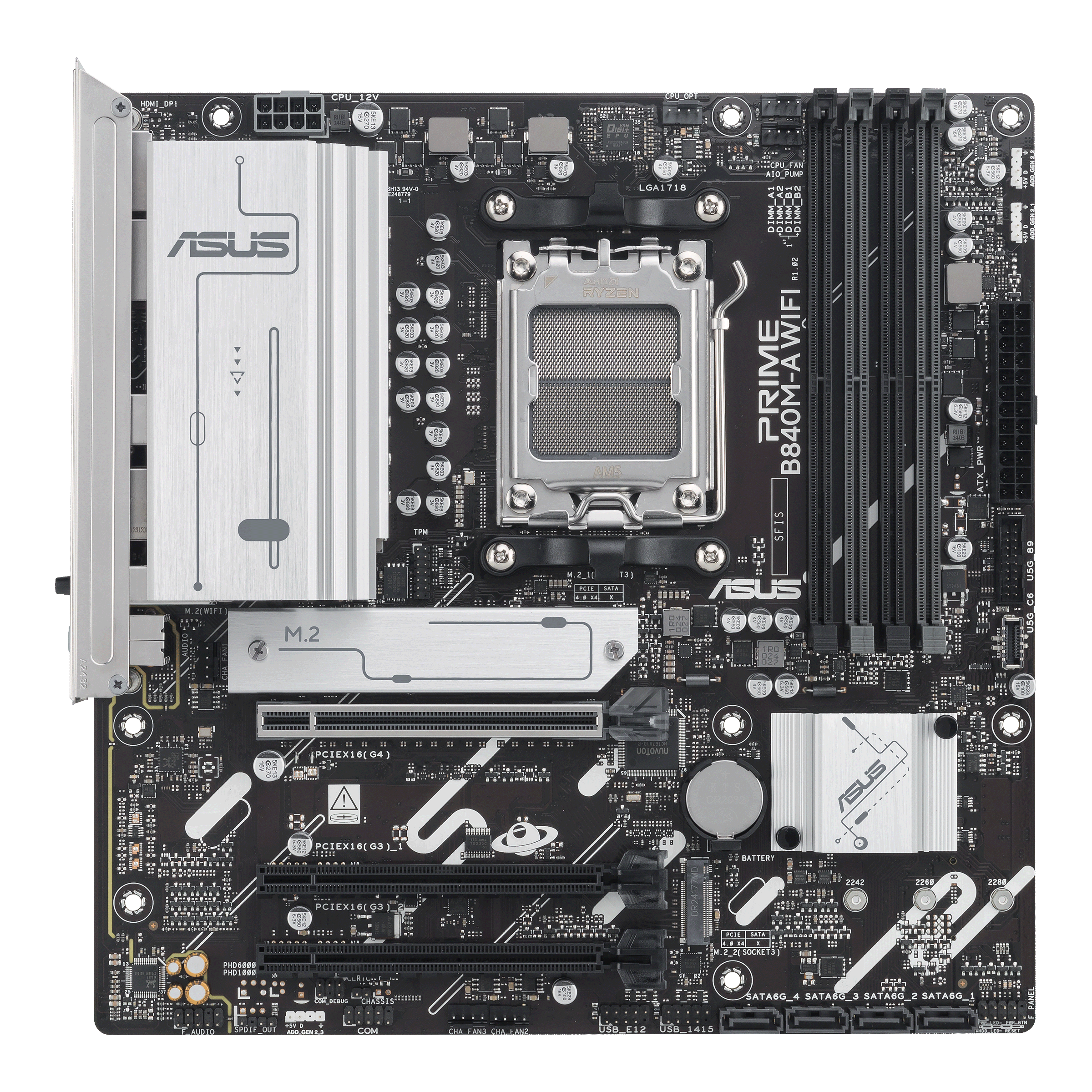 Asus - Asus PRIME B840M-A WIFI (Socket AM5) DDR5 Micro-ATX Motherboard