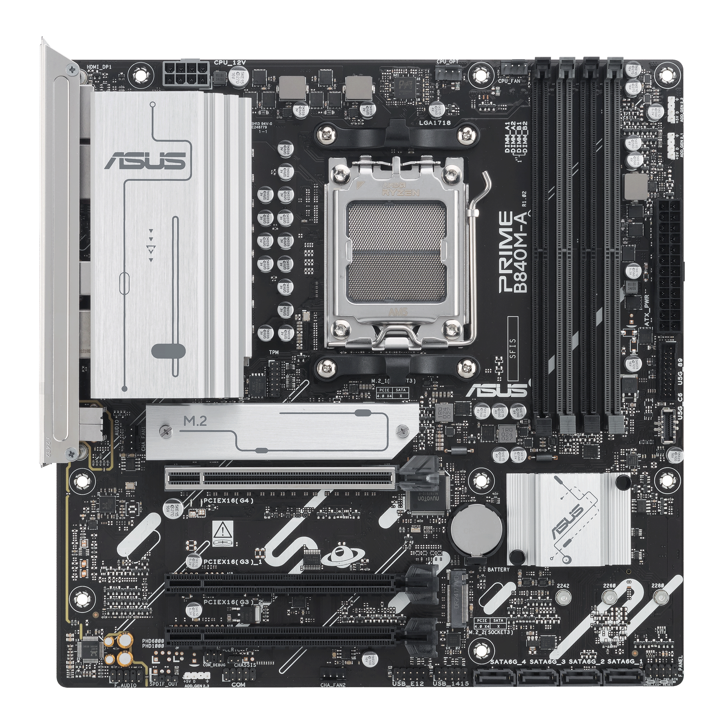 Asus - Asus PRIME B840M-A-CSM (Socket AM5) DDR5 Micro-ATX Motherboard