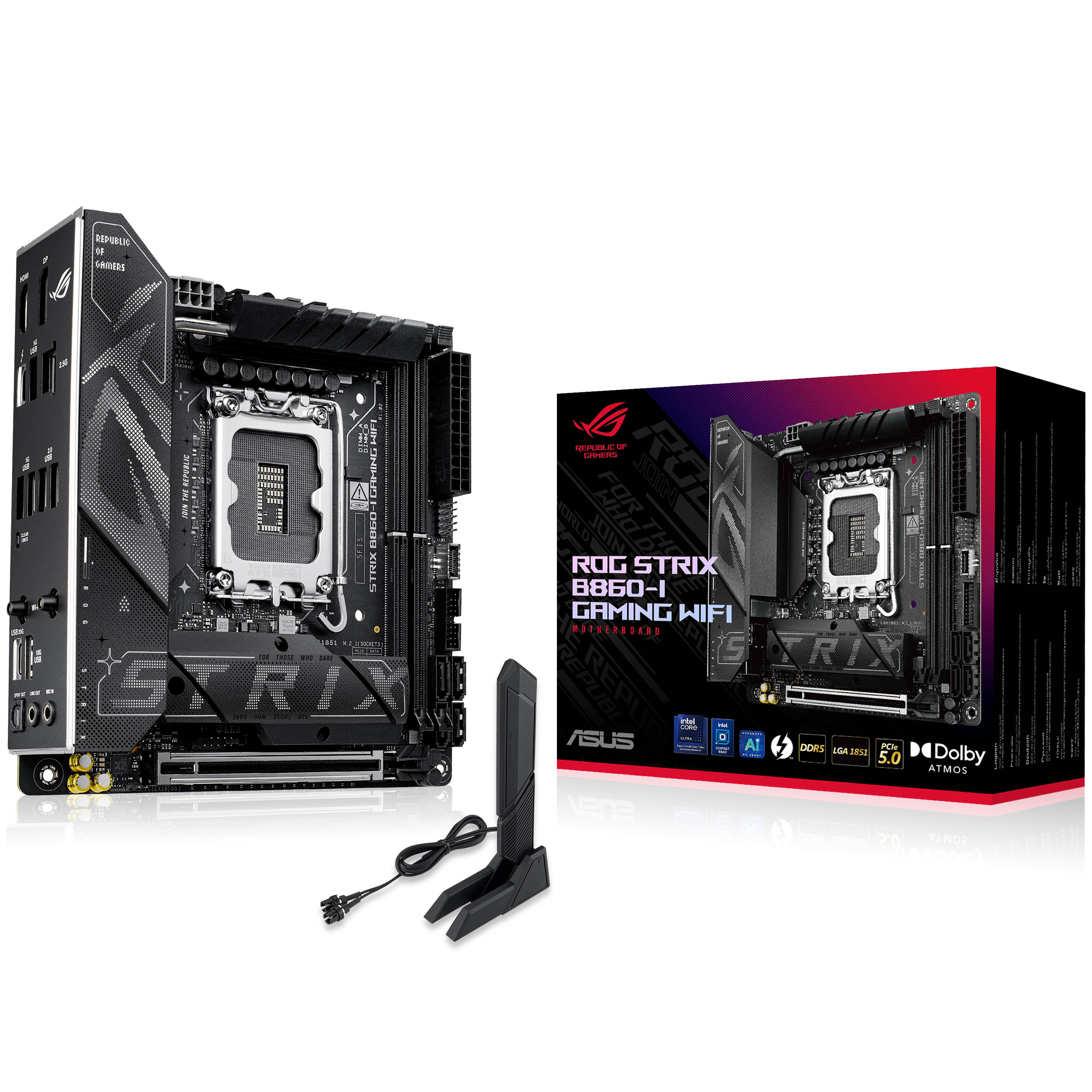 Asus ROG Strix B860-I Gaming WIFI (LGA 1851) DDR5 ITX Motherboard