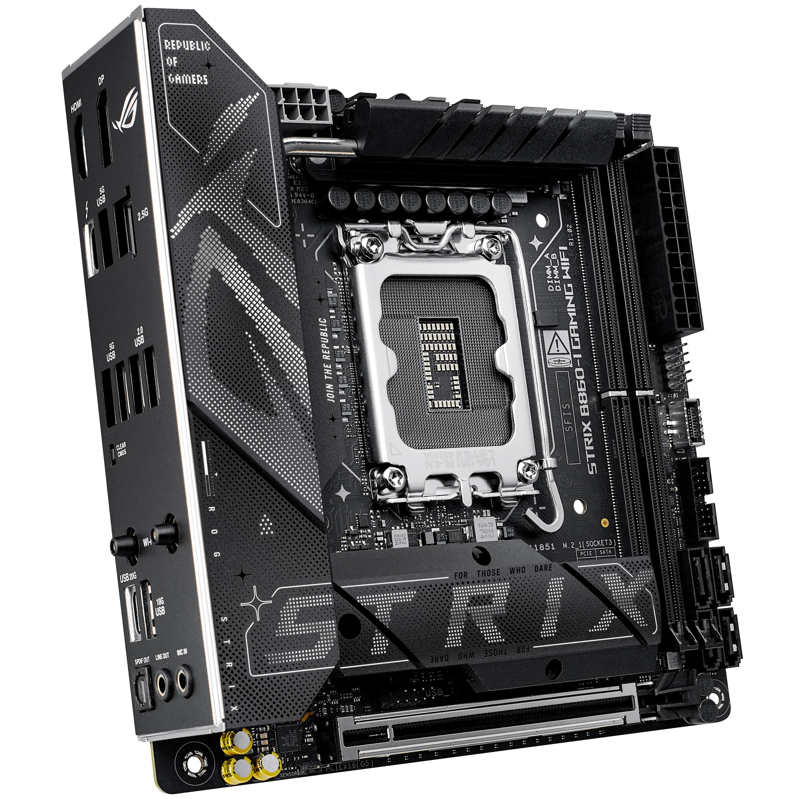 Asus - Asus ROG Strix B860-I Gaming WIFI (LGA 1851) DDR5 ITX Motherboard