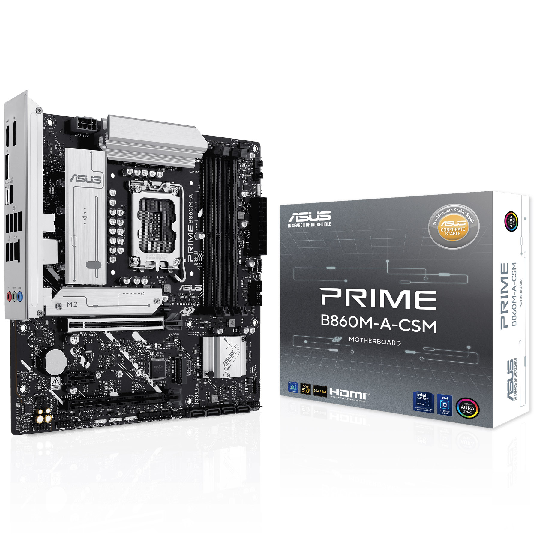 Asus Prime B860M-A CSM (LGA 1851) DDR5 Micro-ATX Motherboard