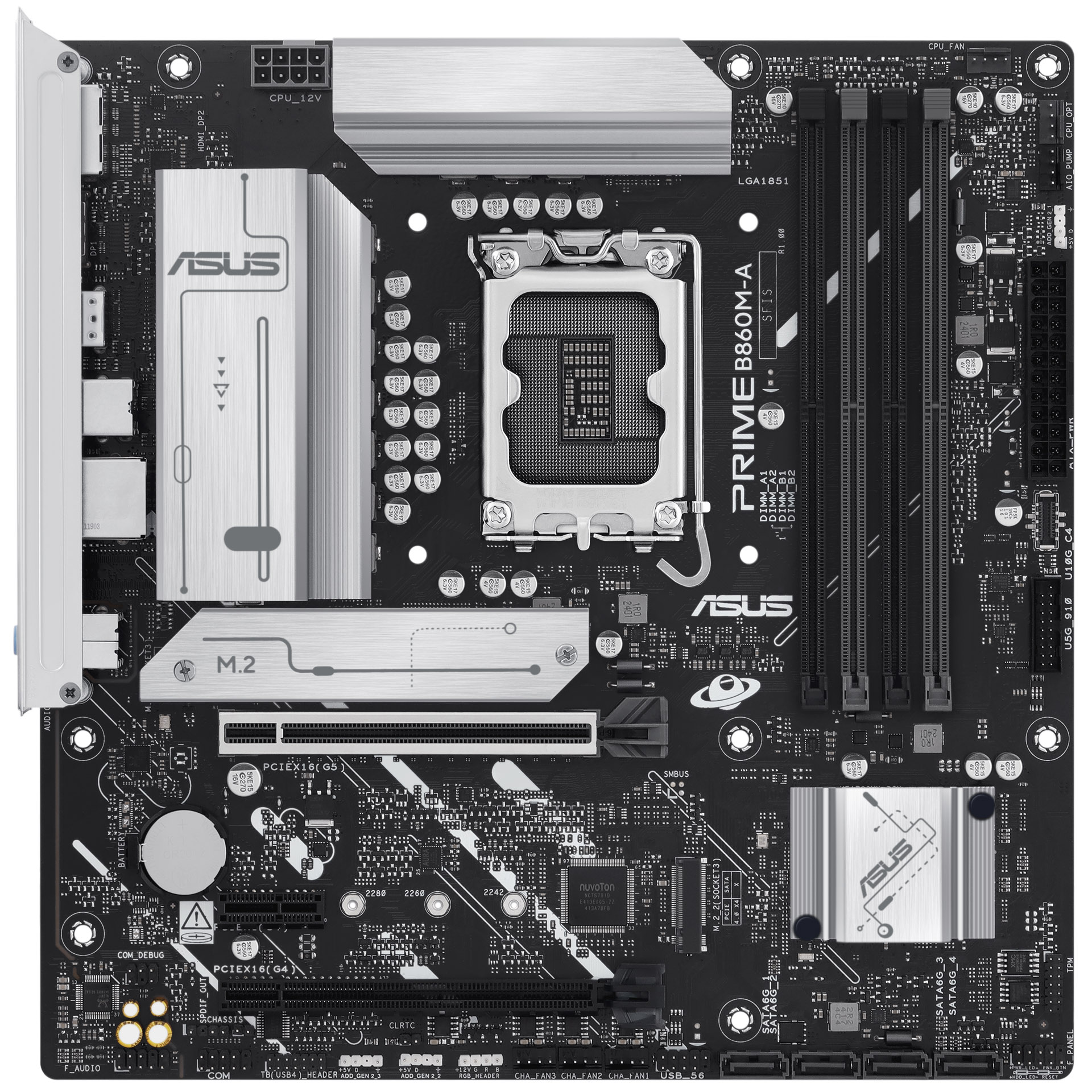 Asus - Asus Prime B860M-A CSM (LGA 1851) DDR5 Micro-ATX Motherboard