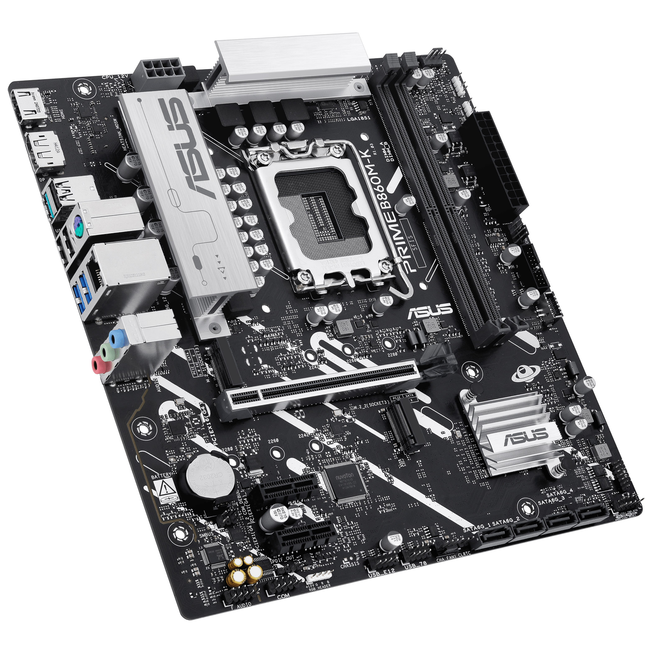 Asus - Asus Prime B860M-K (LGA 1851) DDR5 Micro-ATX Motherboard