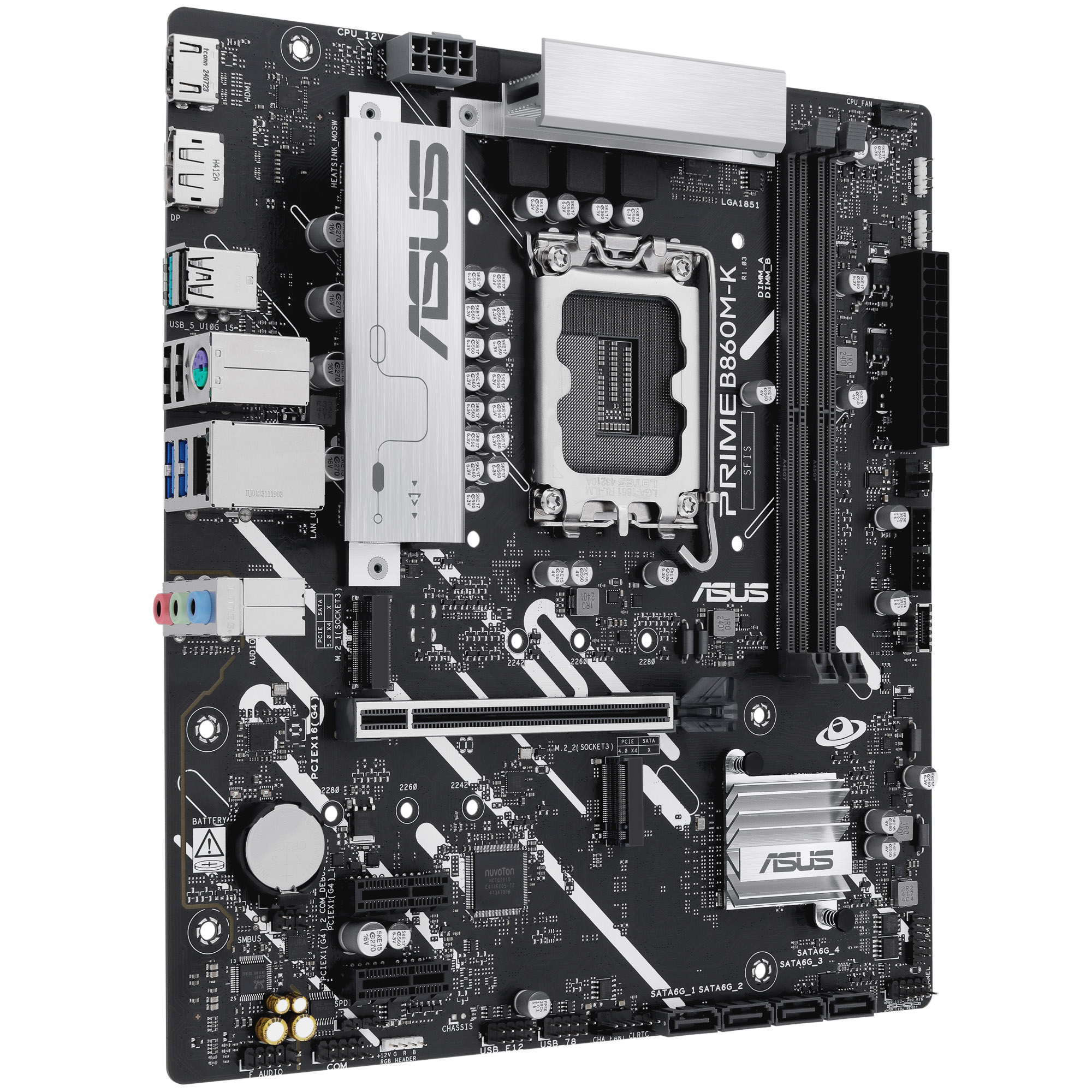 Asus - Asus Prime B860M-K (LGA 1851) DDR5 Micro-ATX Motherboard