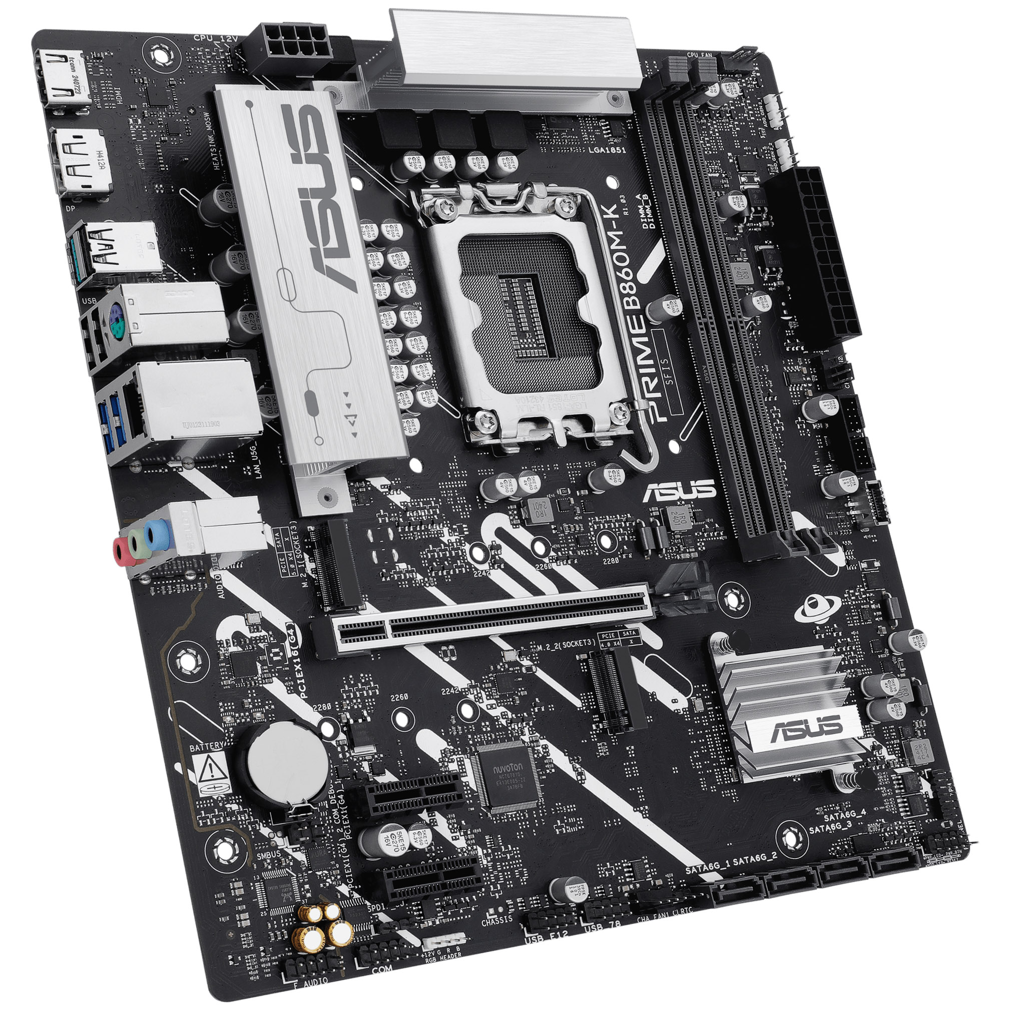 Asus - Asus Prime B860M-K (LGA 1851) DDR5 Micro-ATX Motherboard