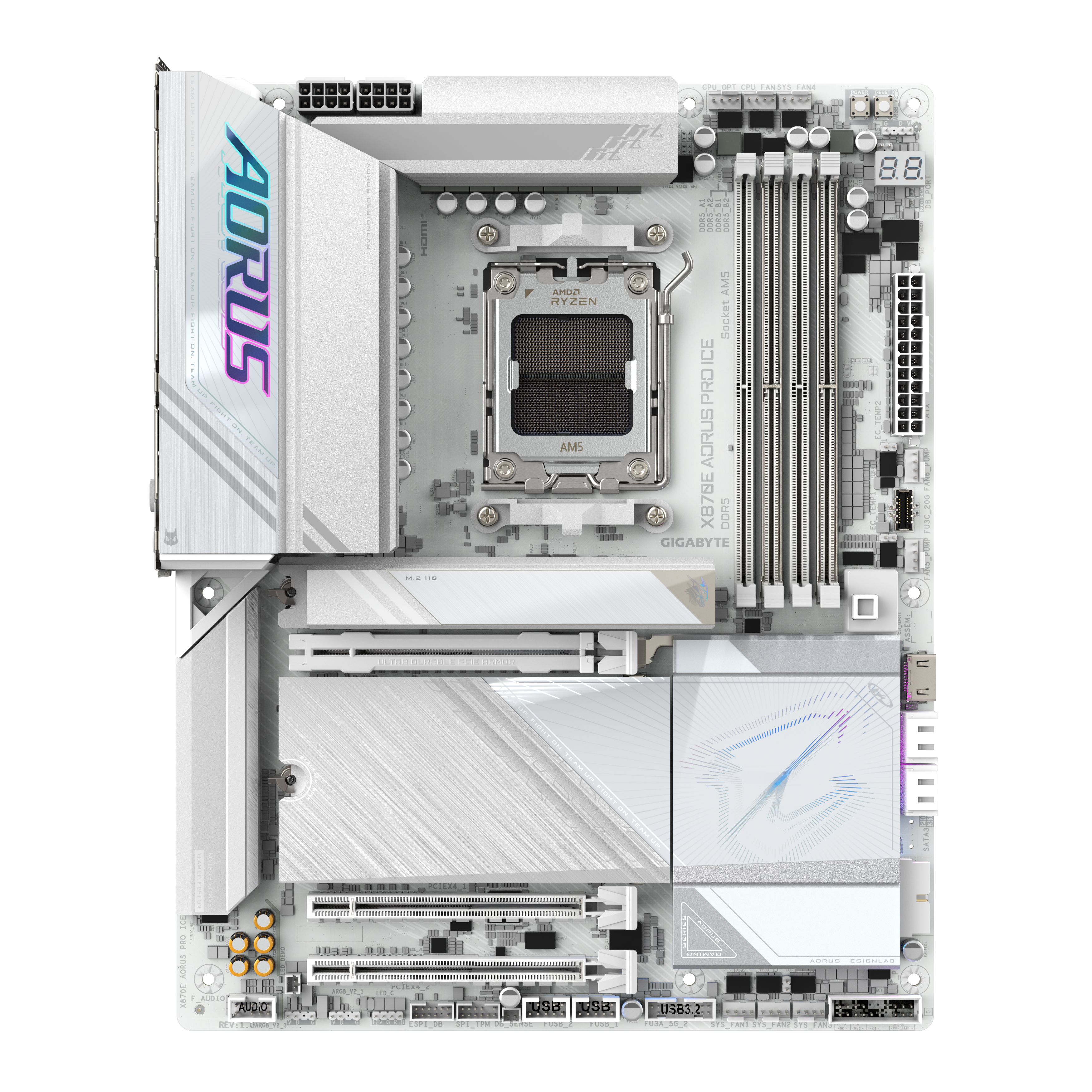 Gigabyte - Gigabyte X870E Aorus Pro Ice (Socket AM5) DDR5 ATX Motherboard