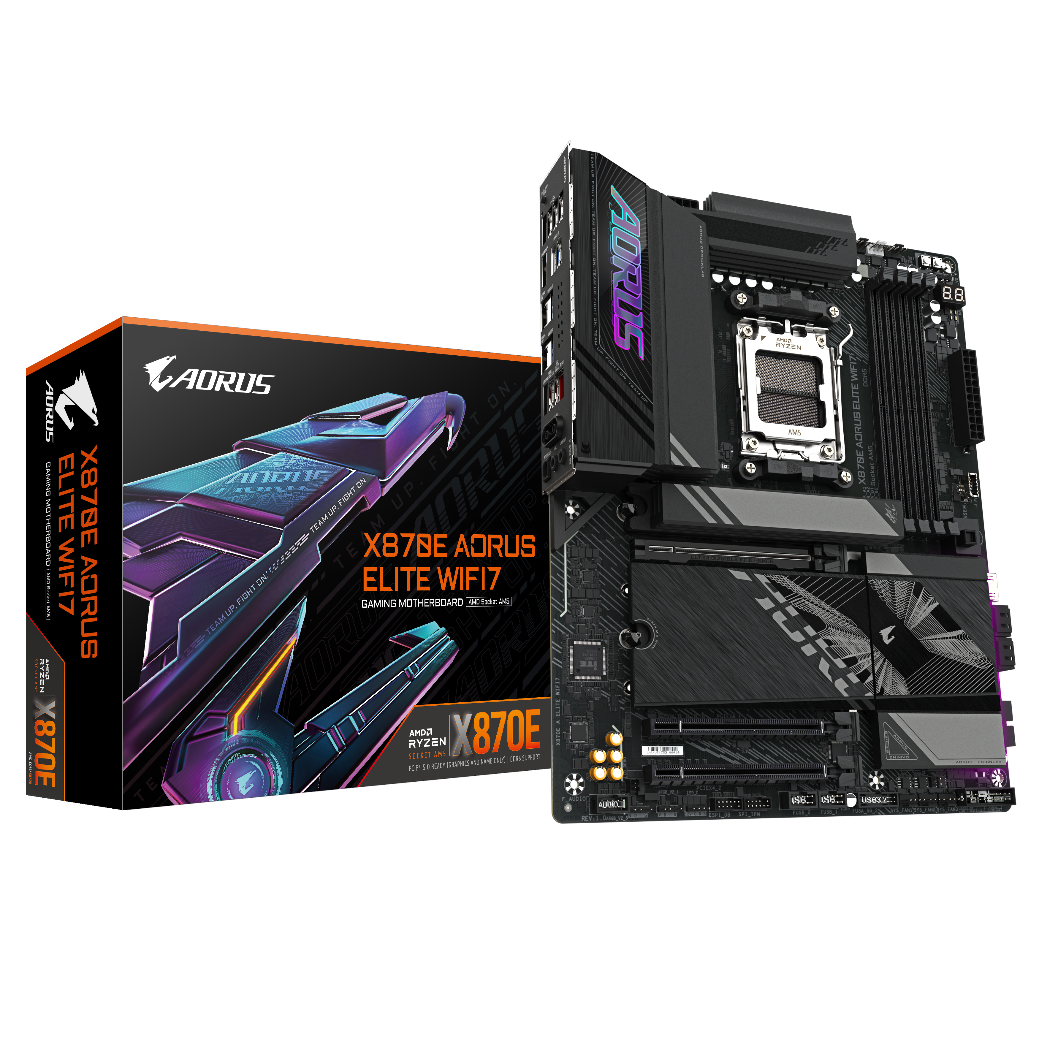 Gigabyte - Gigabyte X870E Aorus Elite WIFI7 (Socket AM5) DDR5 ATX Motherboard