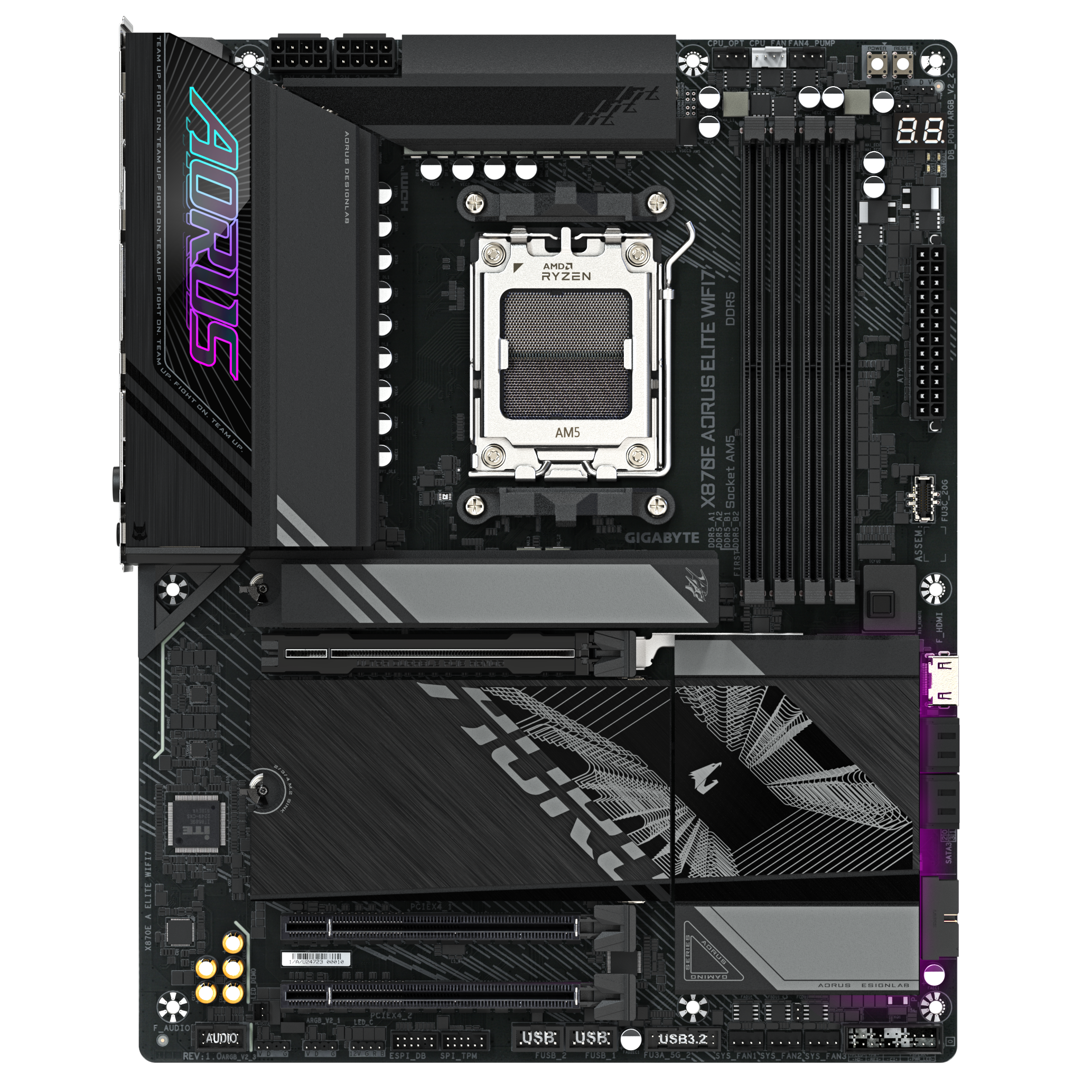 Gigabyte - Gigabyte X870E Aorus Elite WIFI7 (Socket AM5) DDR5 ATX Motherboard